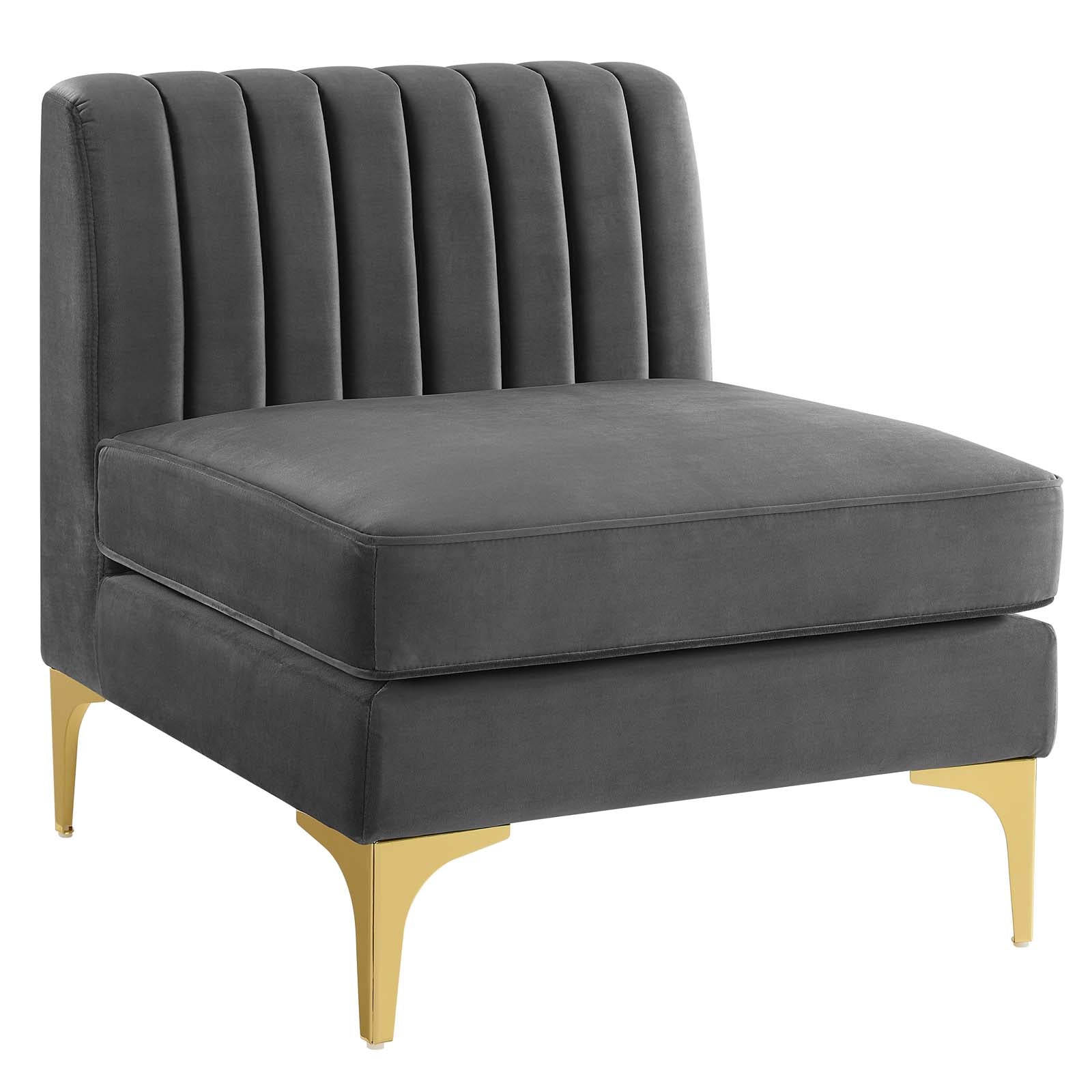 Triumph Channel Tufted Performance Velvet 	3-Seater Sofa-Sofa-Modway-Wall2Wall Furnishings