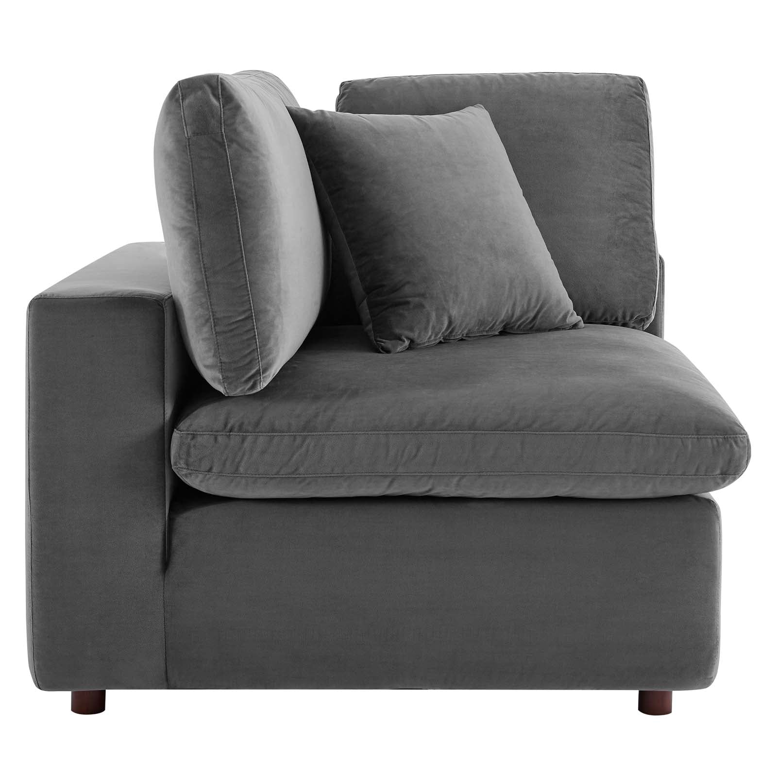 Commix Down Filled Overstuffed Performance Velvet Corner Chair-Corner Chair-Modway-Wall2Wall Furnishings