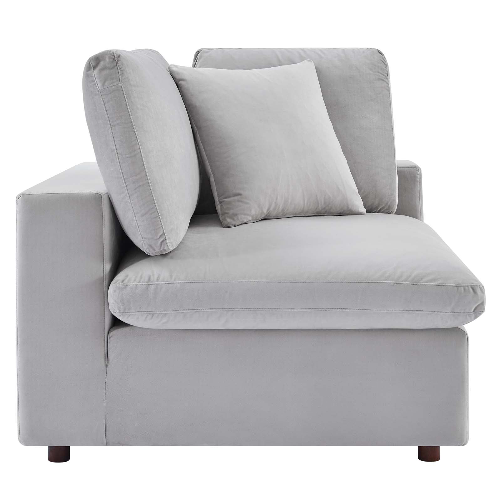 Commix Down Filled Overstuffed Performance Velvet Corner Chair-Corner Chair-Modway-Wall2Wall Furnishings