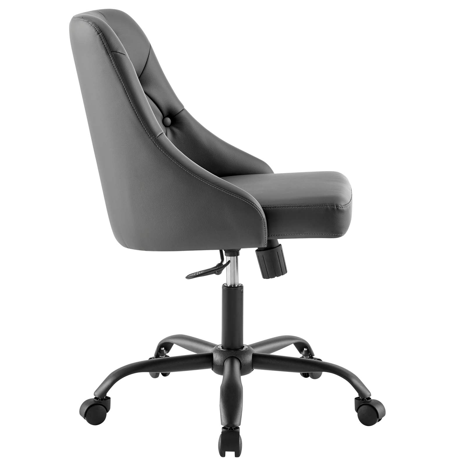 Distinct Tufted Swivel Vegan Leather Office Chair-Desk Chair-Modway-Wall2Wall Furnishings
