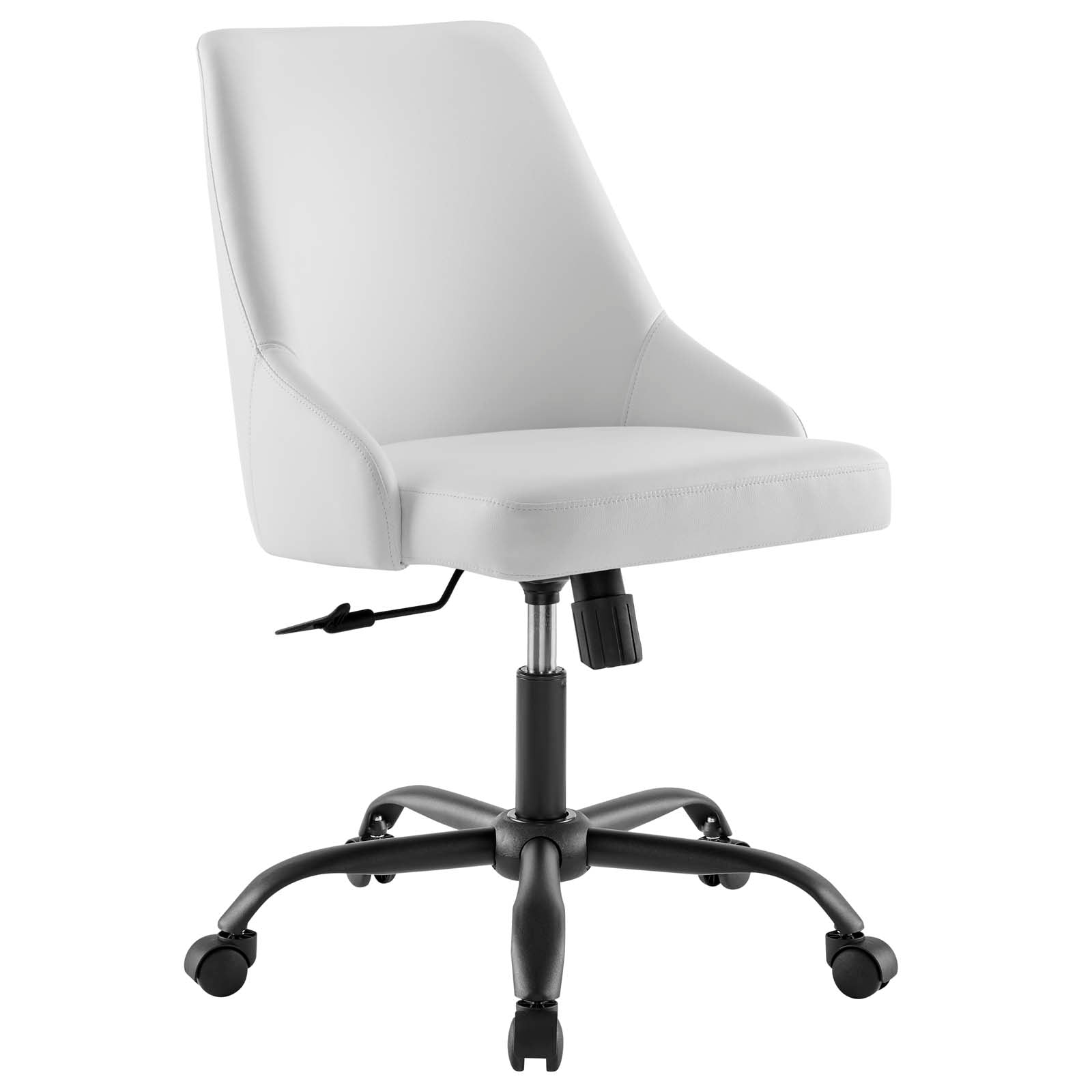 Designate Swivel Vegan Leather Office Chair-Desk Chair-Modway-Wall2Wall Furnishings