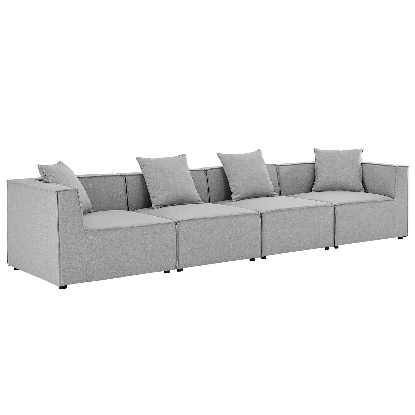 Saybrook Outdoor Patio Upholstered 4-Piece Sectional Sofa-Outdoor Sectional-Modway-Wall2Wall Furnishings