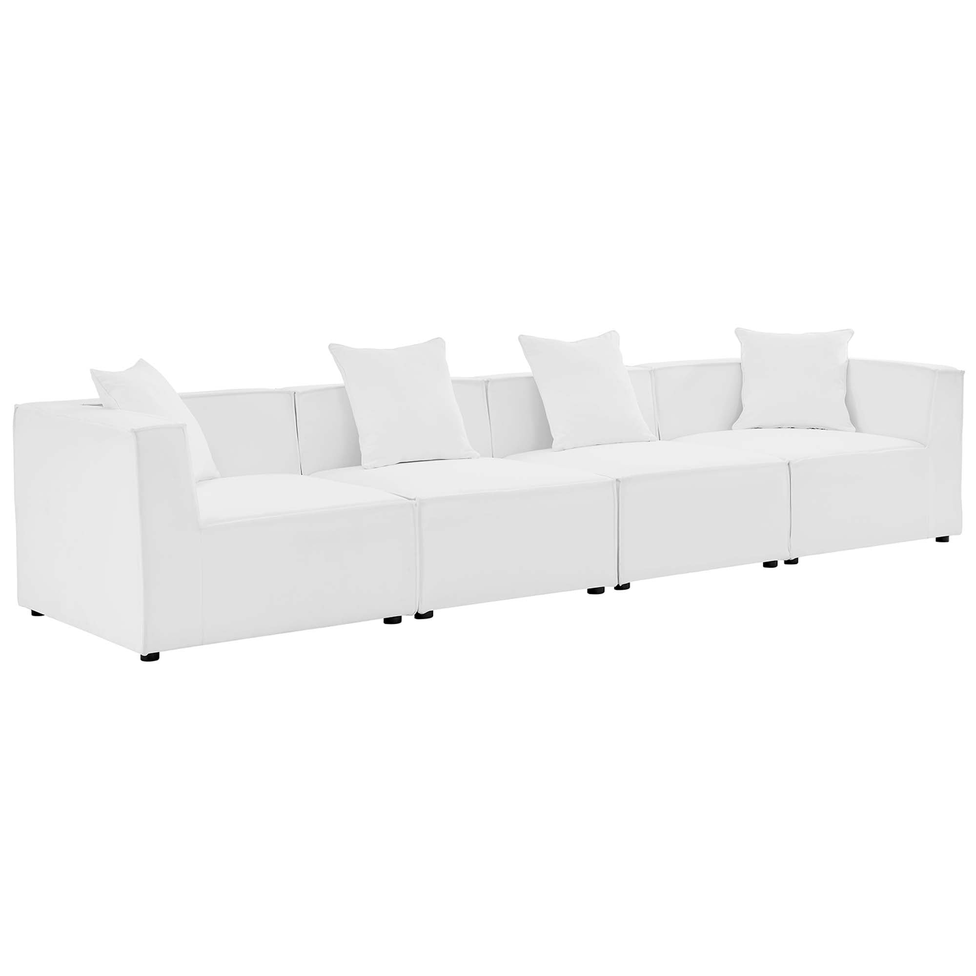 Saybrook 4-Piece Outdoor Patio Upholstered Sectional Sofa