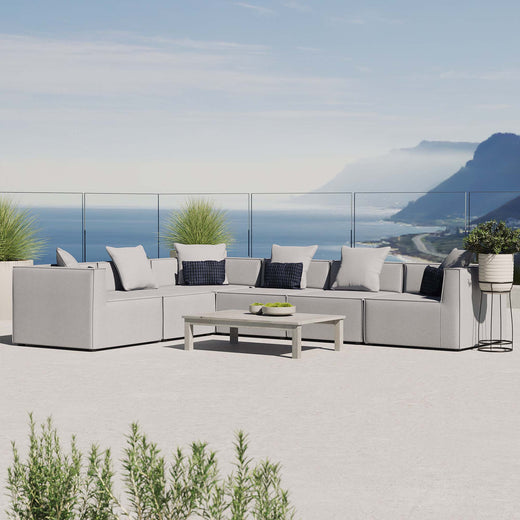 Saybrook 6-Piece Outdoor Patio Upholstered Sectional Sofa