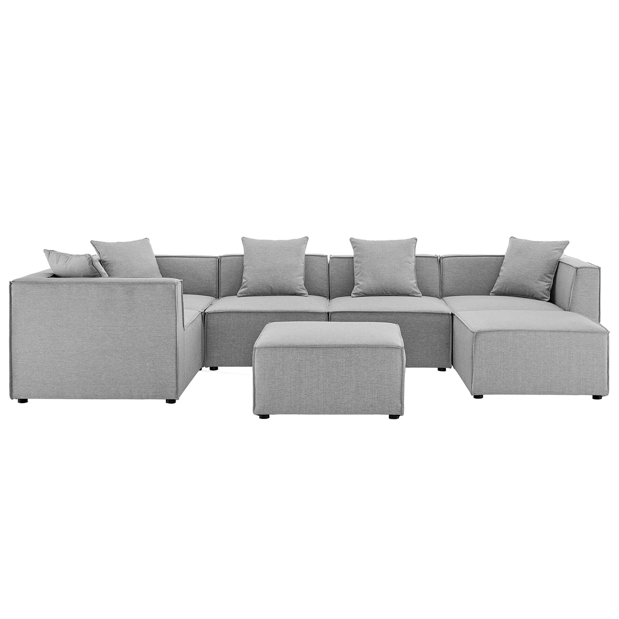 Saybrook 7-Piece Outdoor Patio Upholstered Sectional Sofa