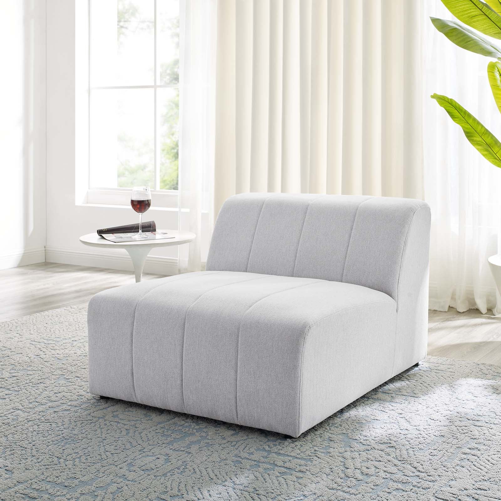 Bartlett Upholstered Fabric Armless Chair-Armless Chair-Modway-Wall2Wall Furnishings