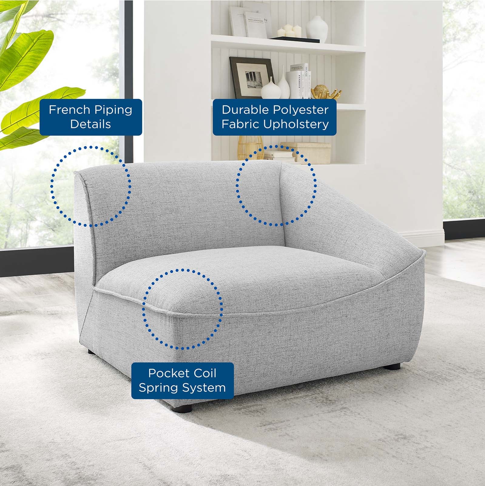 Comprise Right-Arm Sectional Sofa Chair-Sofa-Modway-Wall2Wall Furnishings