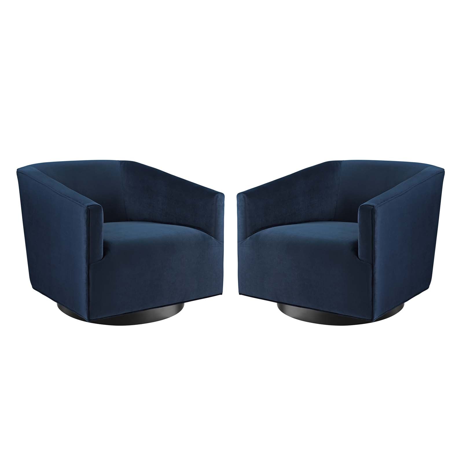 Twist Swivel Chair Performance Velvet Set of 2-Chair-Modway-Wall2Wall Furnishings