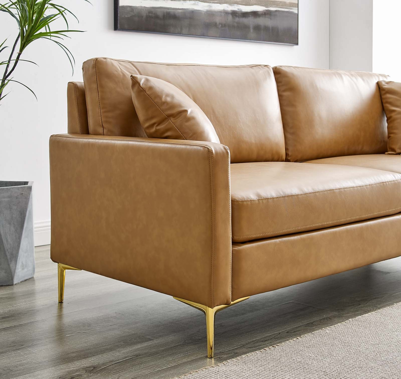 Juliana Vegan Leather Sofa-Sofa-Modway-Wall2Wall Furnishings