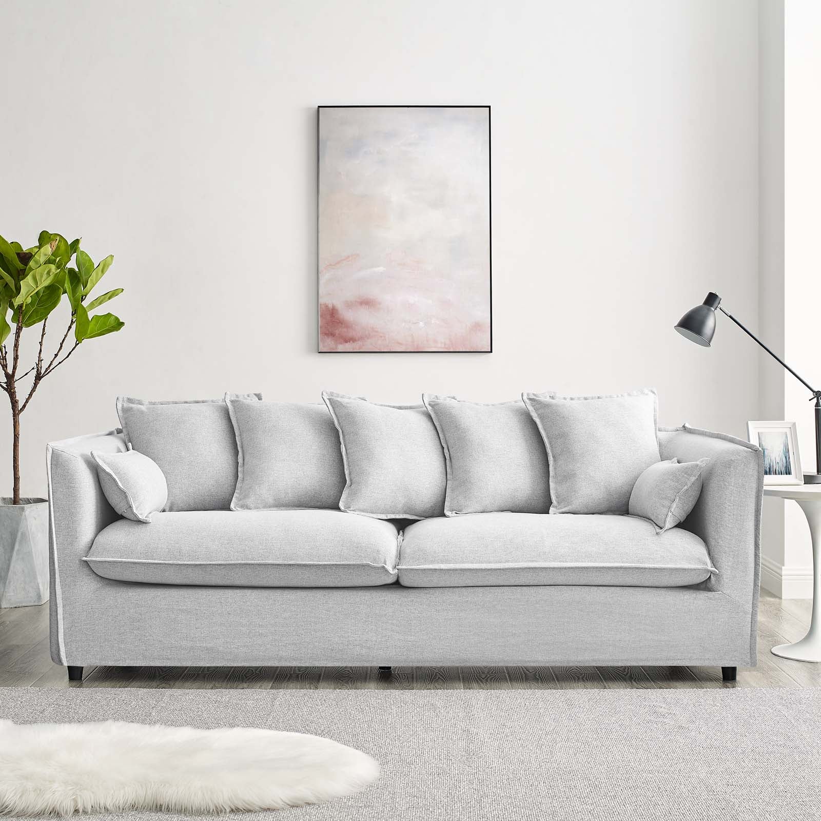 Avalon Slipcover Fabric Sofa-Sofa-Modway-Wall2Wall Furnishings