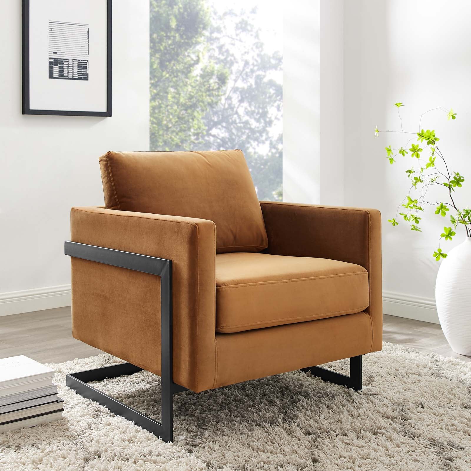 Posse Performance Velvet Accent Chair-Accent Chair-Modway-Wall2Wall Furnishings