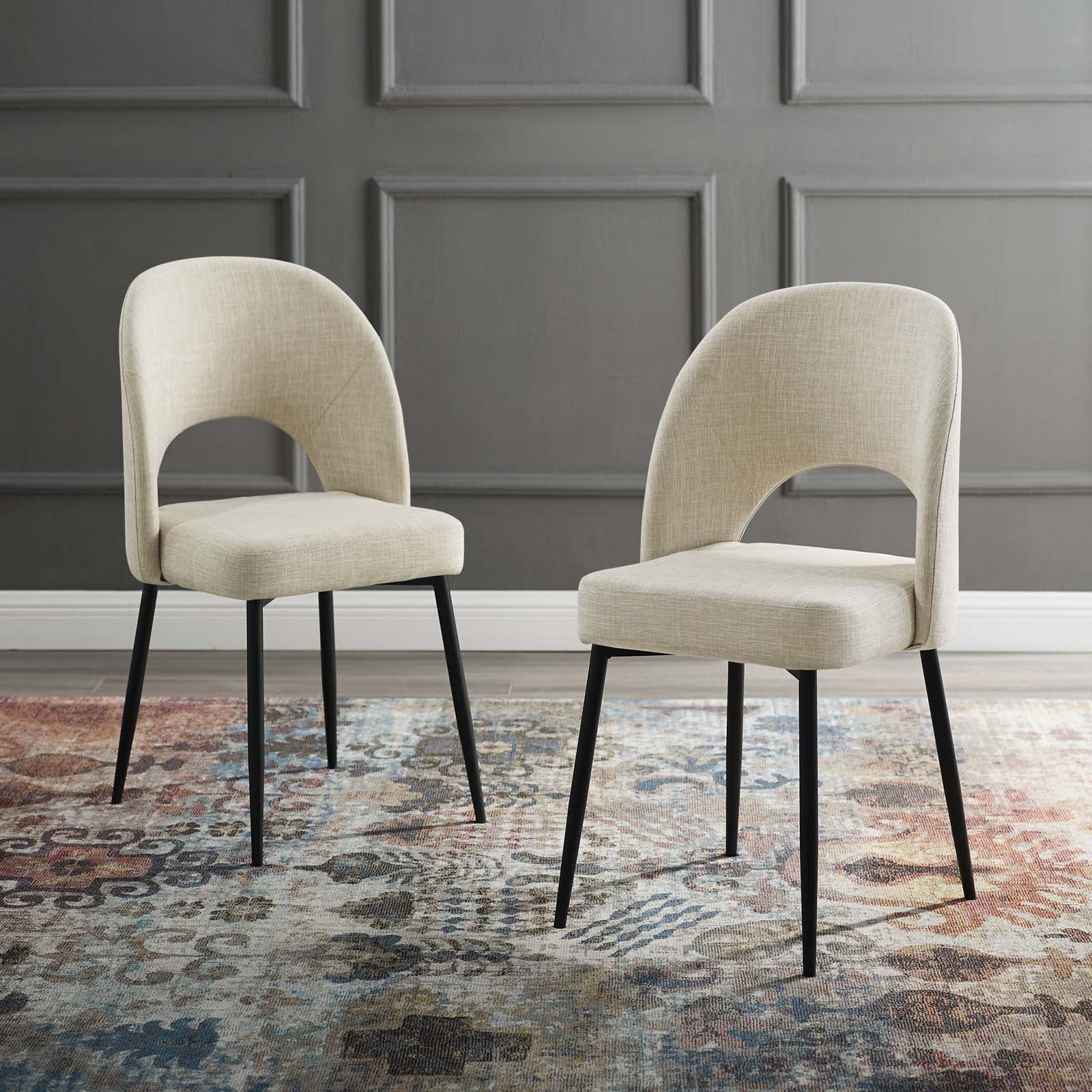 Rouse Dining Side Chair Upholstered Fabric Set of 2-Dining Chair-Modway-Wall2Wall Furnishings
