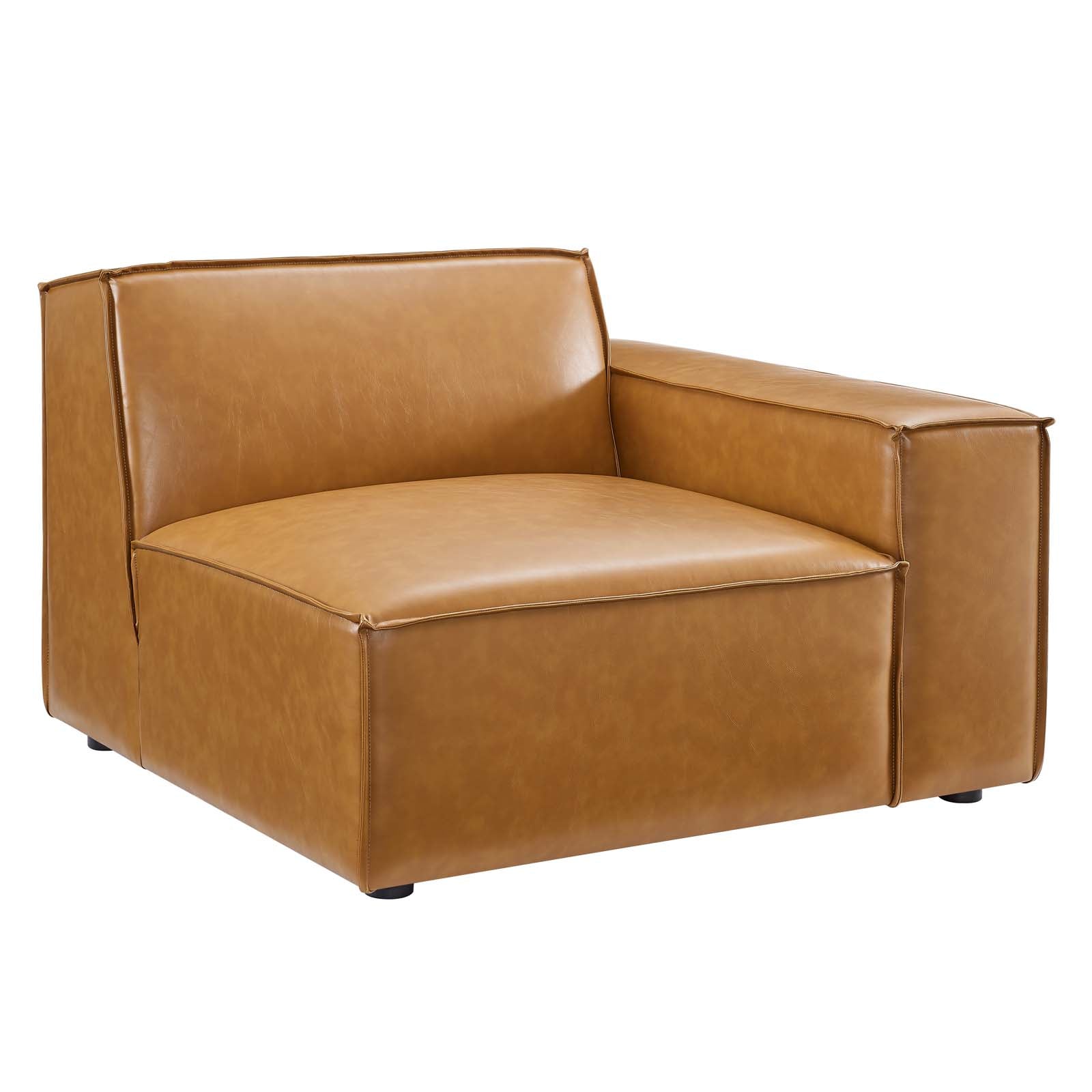Restore Left-Arm Vegan Leather Sectional Sofa Chair-Sofa-Modway-Wall2Wall Furnishings