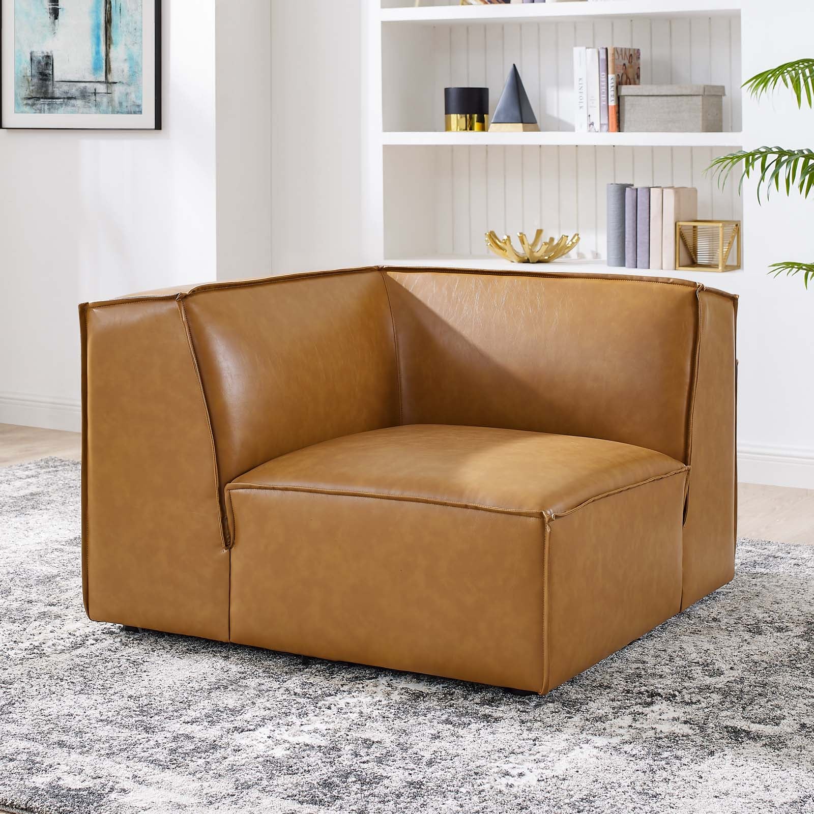 Restore Vegan Leather Sectional Sofa Corner Chair-Sofa-Modway-Wall2Wall Furnishings