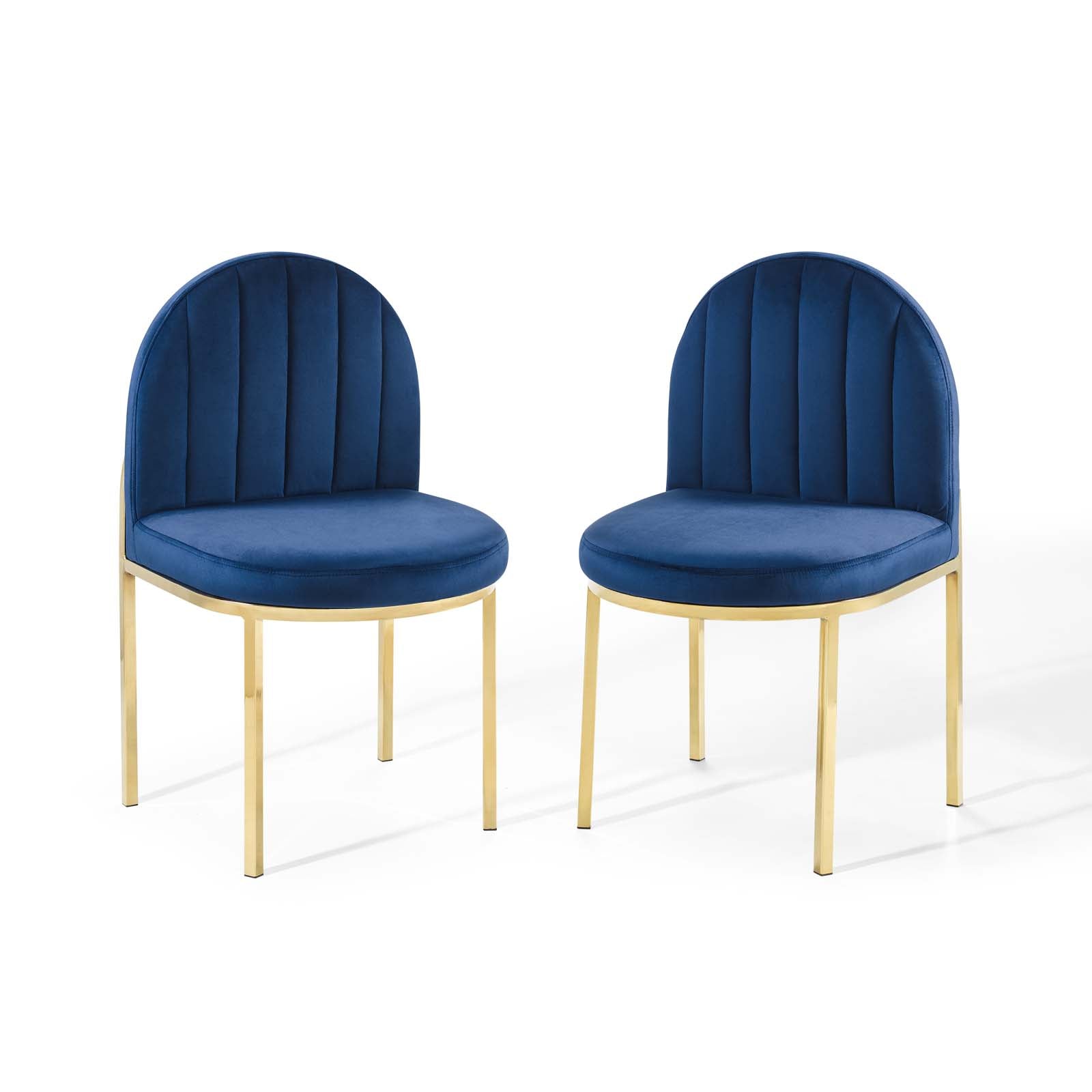 Isla Dining Side Chair Performance Velvet Set of 2-Dining Chair-Modway-Wall2Wall Furnishings