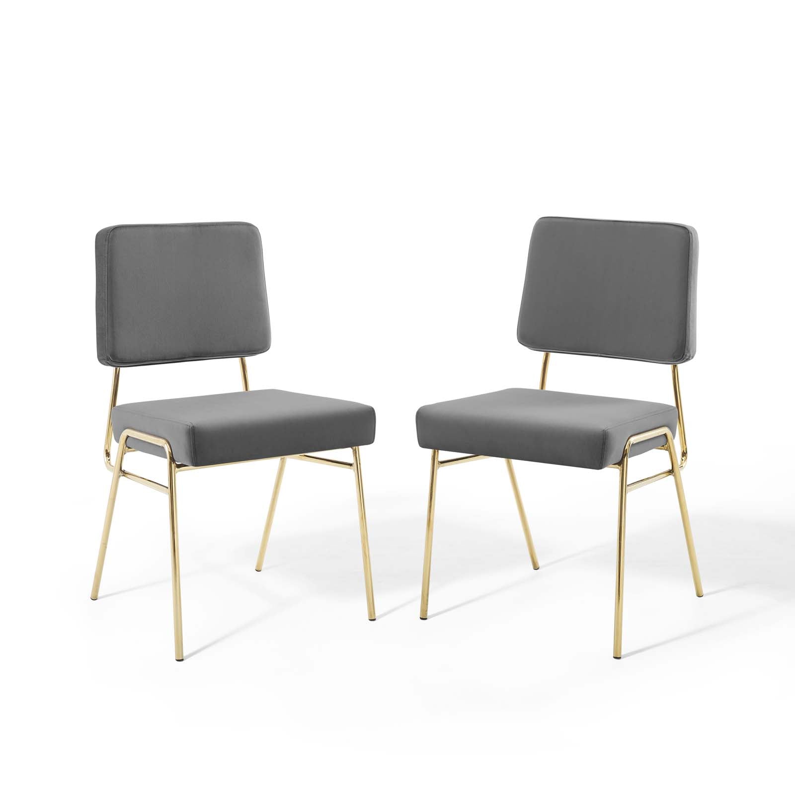 Craft Dining Side Chair Performance Velvet Set of 2-Dining Chair-Modway-Wall2Wall Furnishings