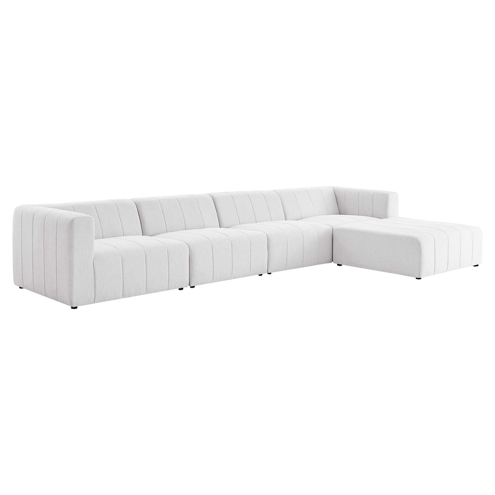 Bartlett Upholstered Fabric 5-Piece Sectional Sofa-Sectional-Modway-Wall2Wall Furnishings