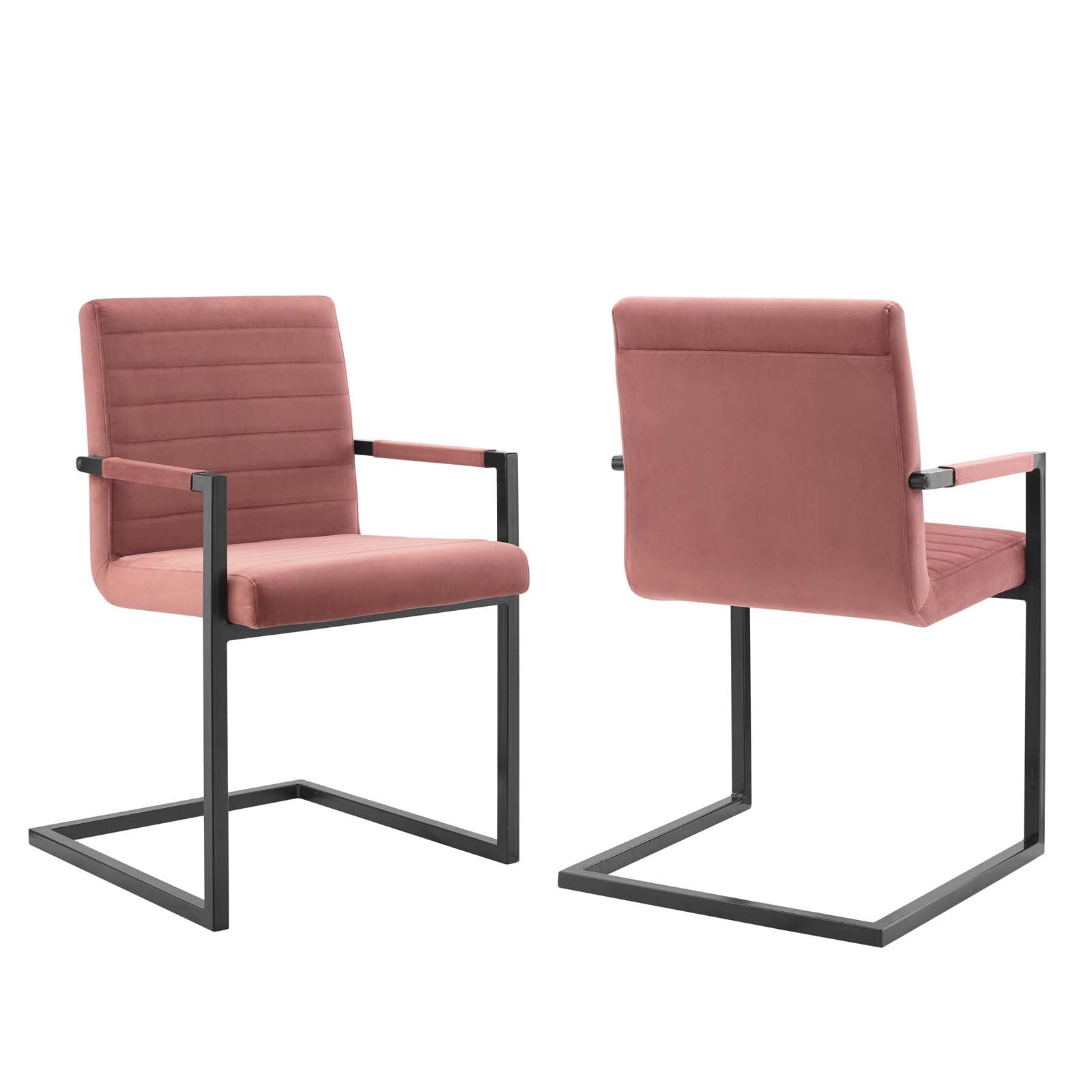 Savoy Performance Velvet Dining Chairs - Set of 2-Dining Chair-Modway-Wall2Wall Furnishings