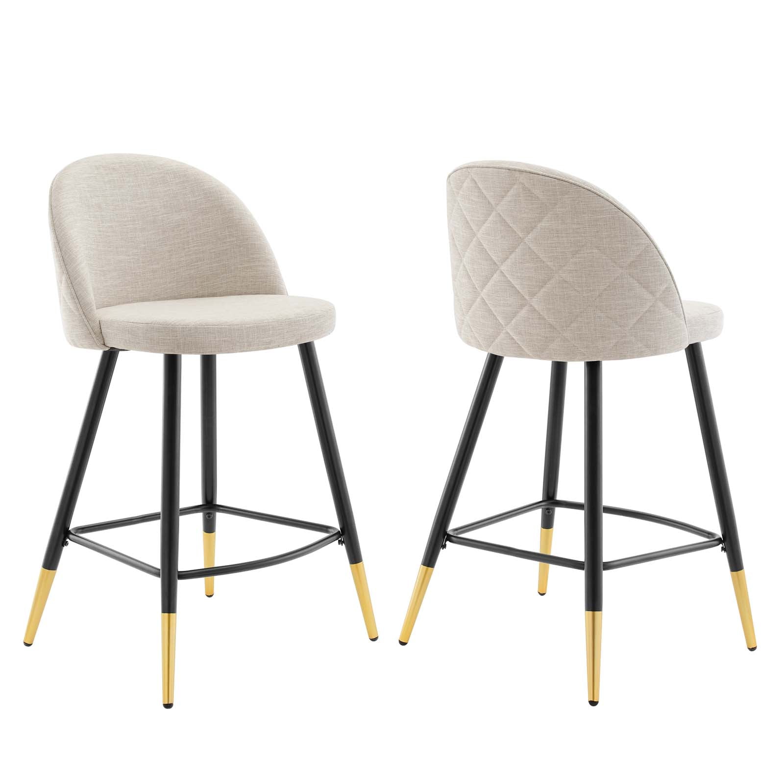 Cordial Fabric Counter Stools - Set of 2-Counter Stool-Modway-Wall2Wall Furnishings