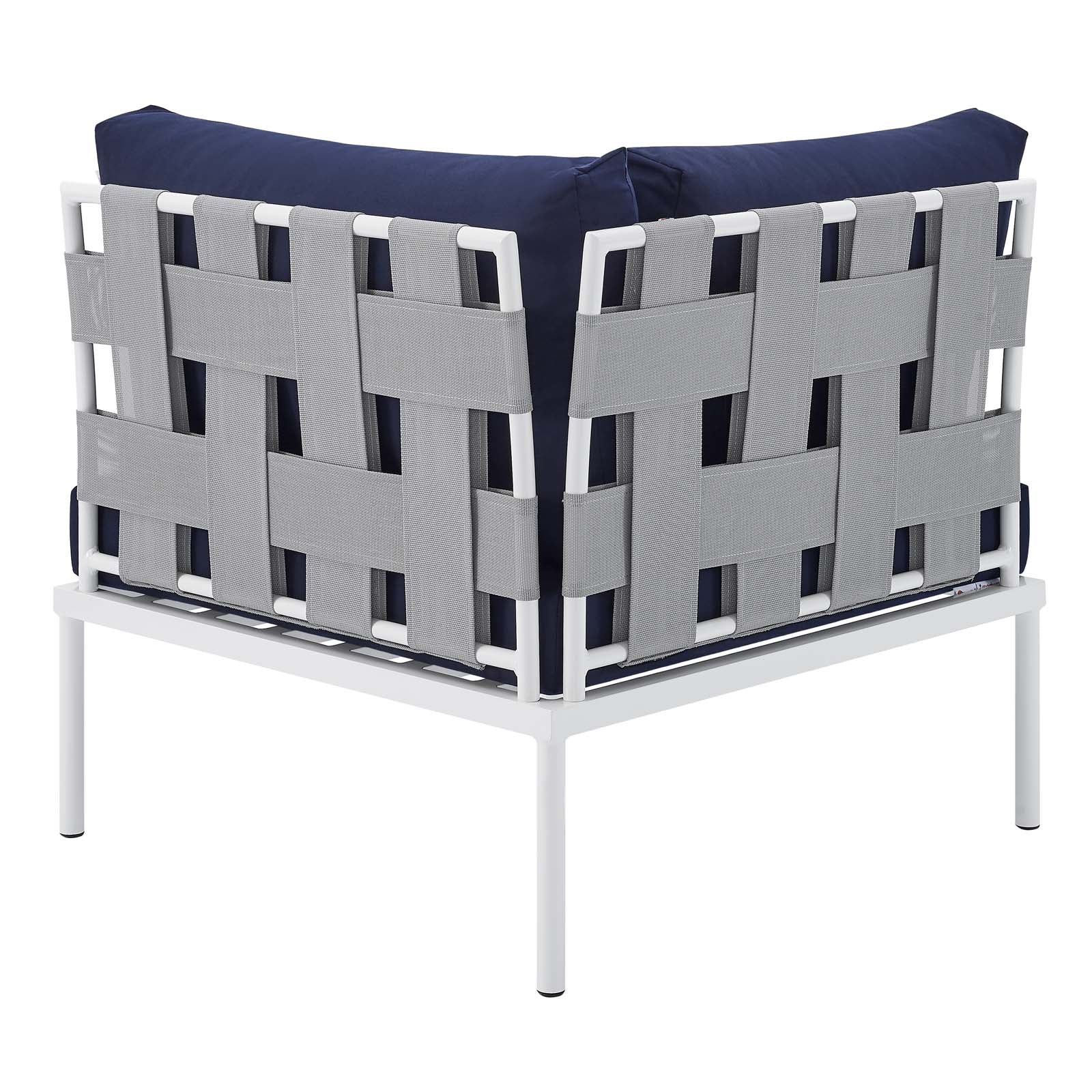 Harmony Sunbrella® Outdoor Patio Aluminum Corner Chair-Outdoor Chair-Modway-Wall2Wall Furnishings