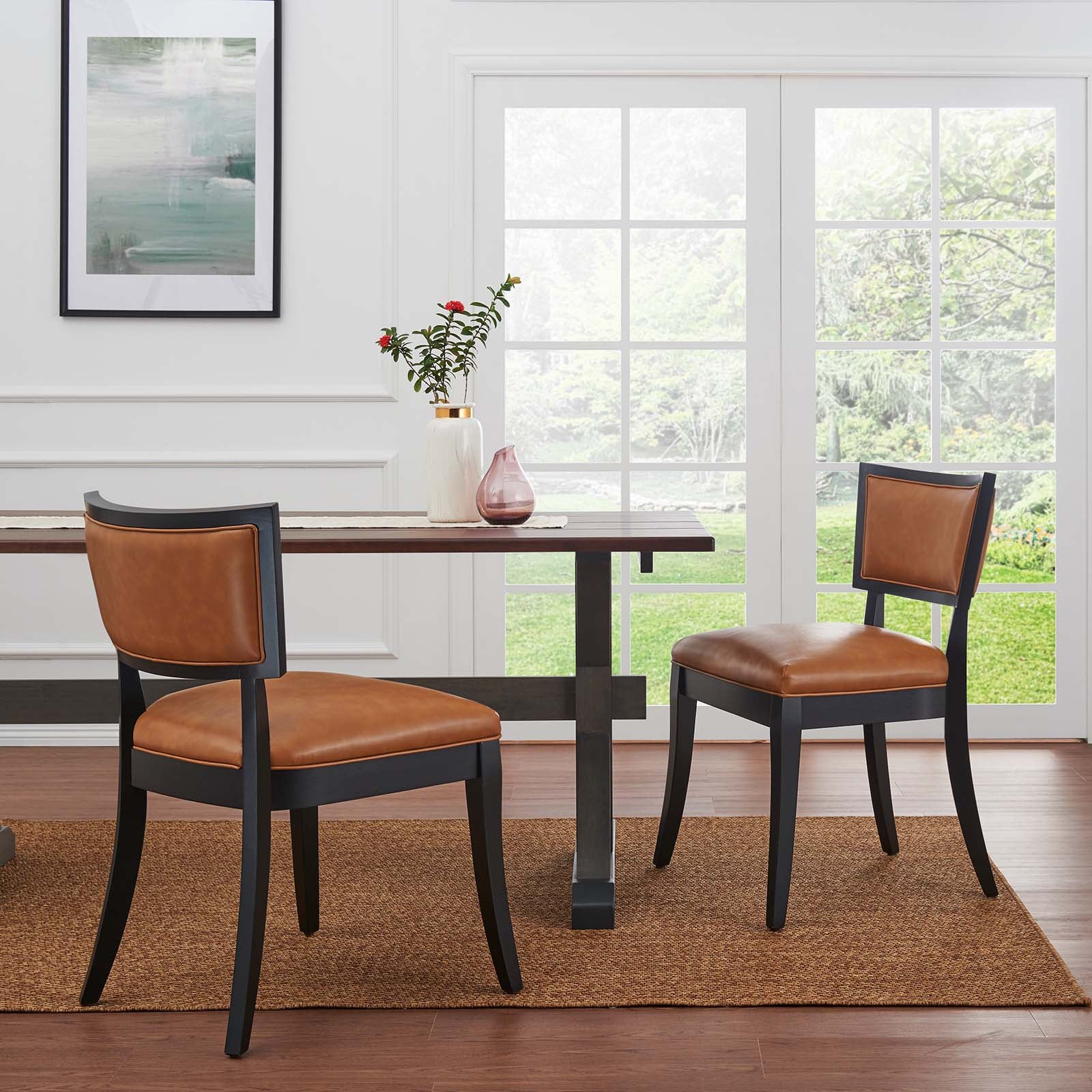 Pristine Vegan Leather Dining Chairs - Set of 2-Dining Chair-Modway-Wall2Wall Furnishings