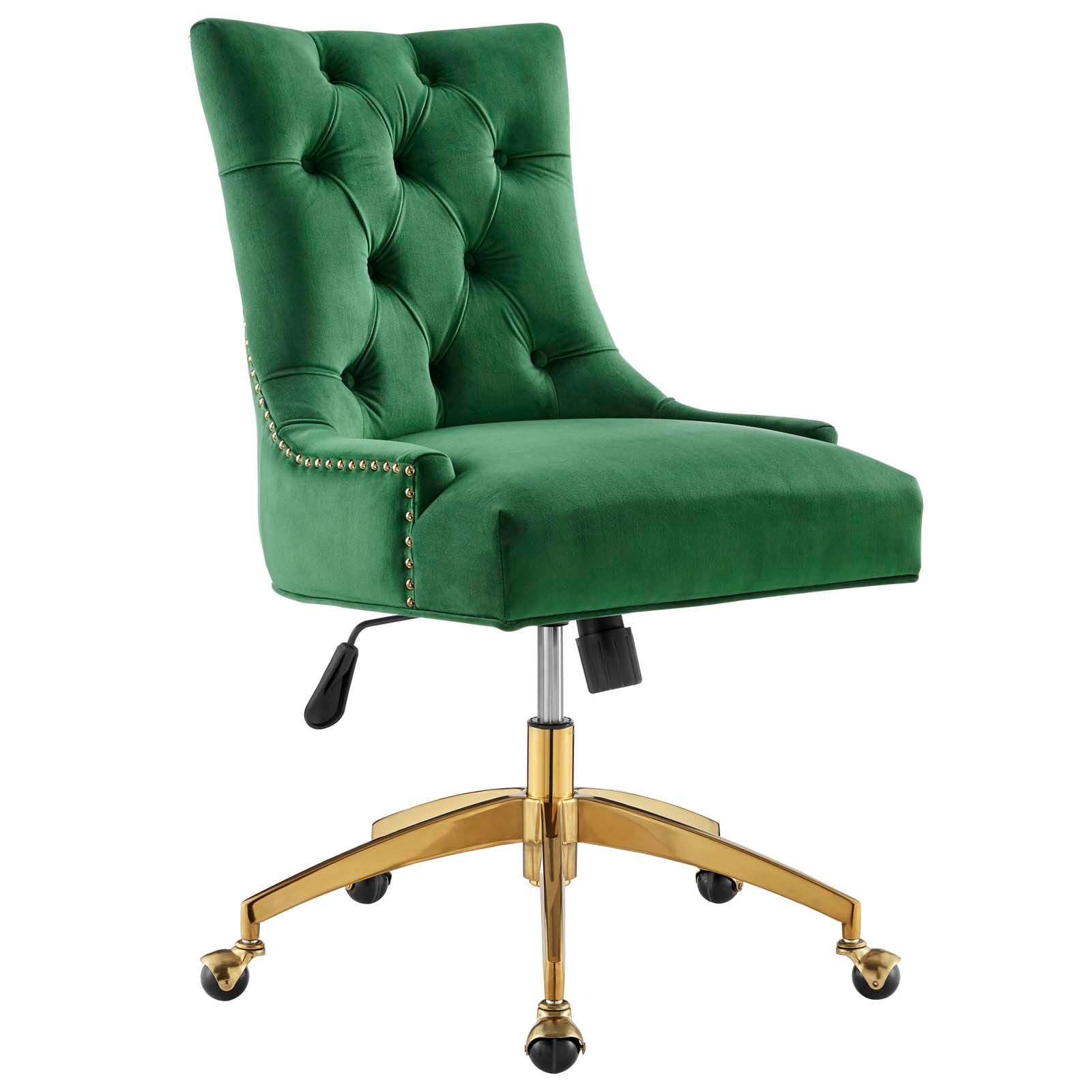 Regent Tufted Performance Velvet Office Chair-Desk Chair-Modway-Wall2Wall Furnishings