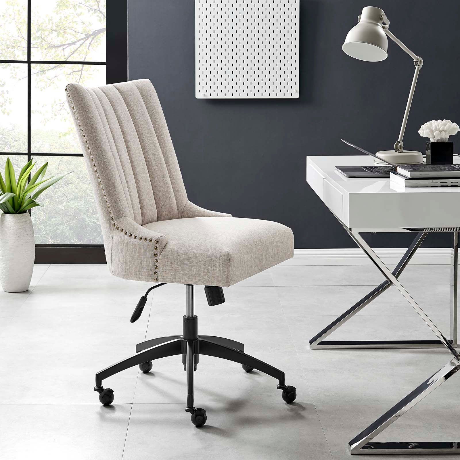 Empower Channel Tufted Fabric Office Chair-Desk Chair-Modway-Wall2Wall Furnishings