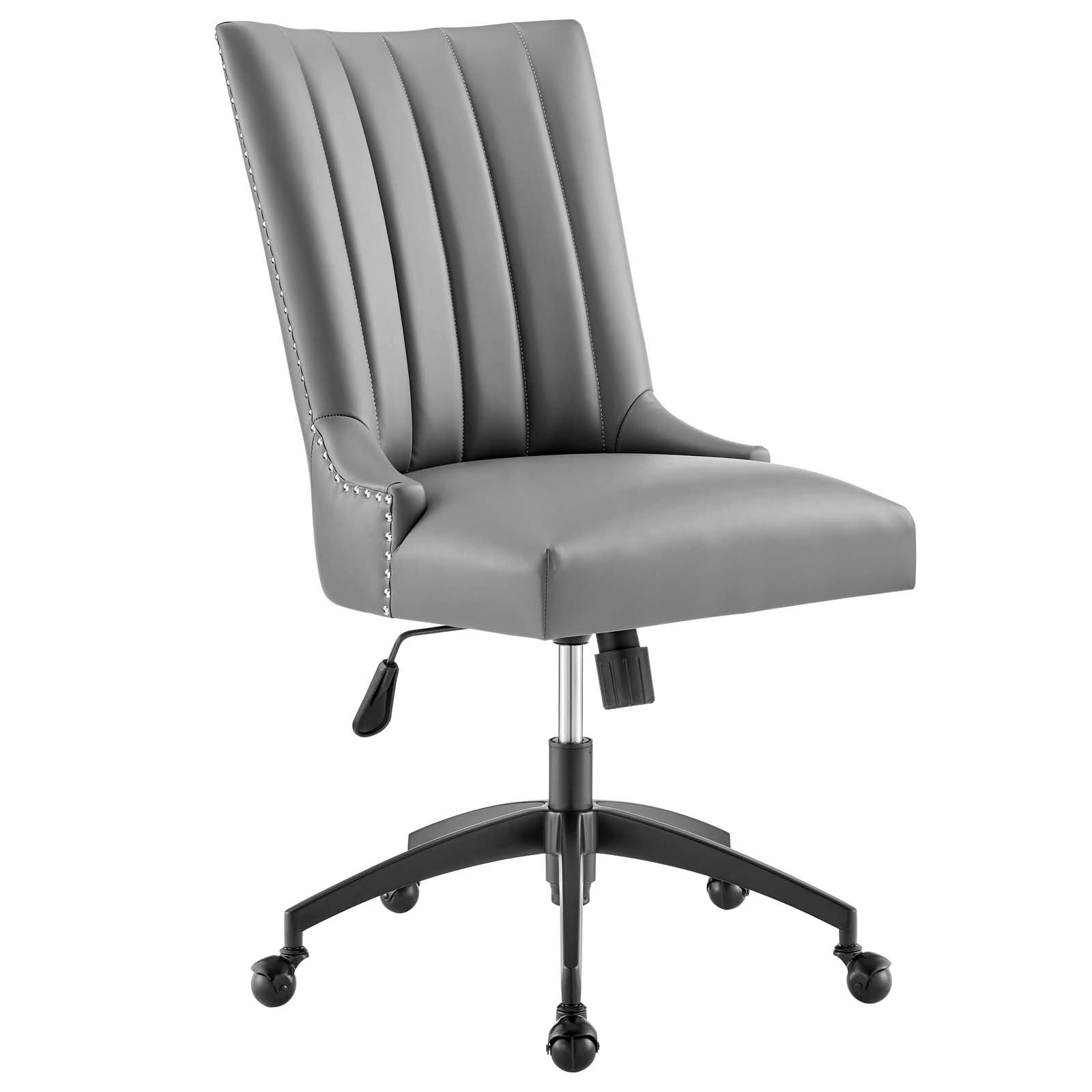 Empower Channel Tufted Vegan Leather Office Chair-Desk Chair-Modway-Wall2Wall Furnishings