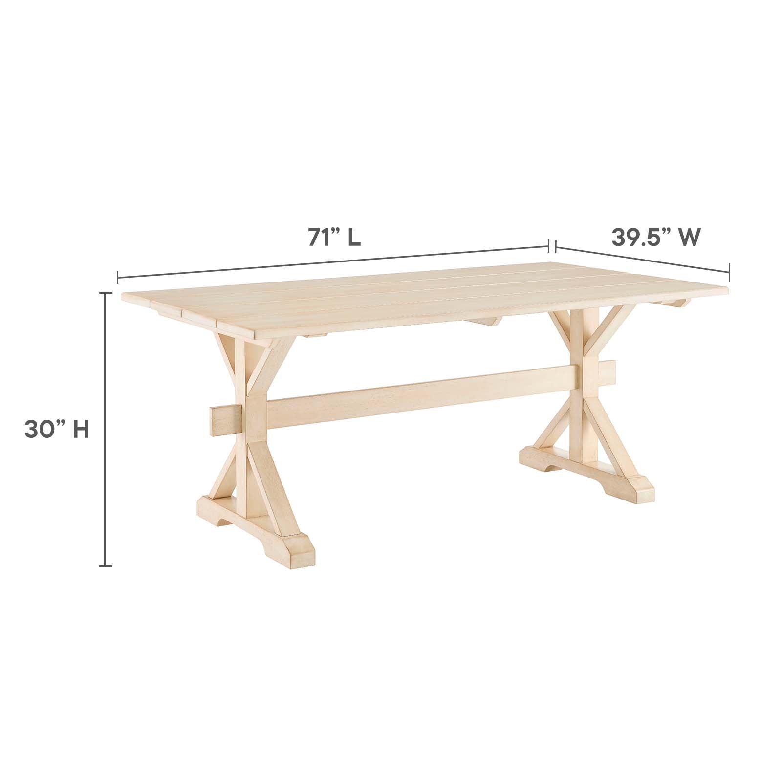 Windchime 71" Wood Dining Table-Dining Table-Modway-Wall2Wall Furnishings