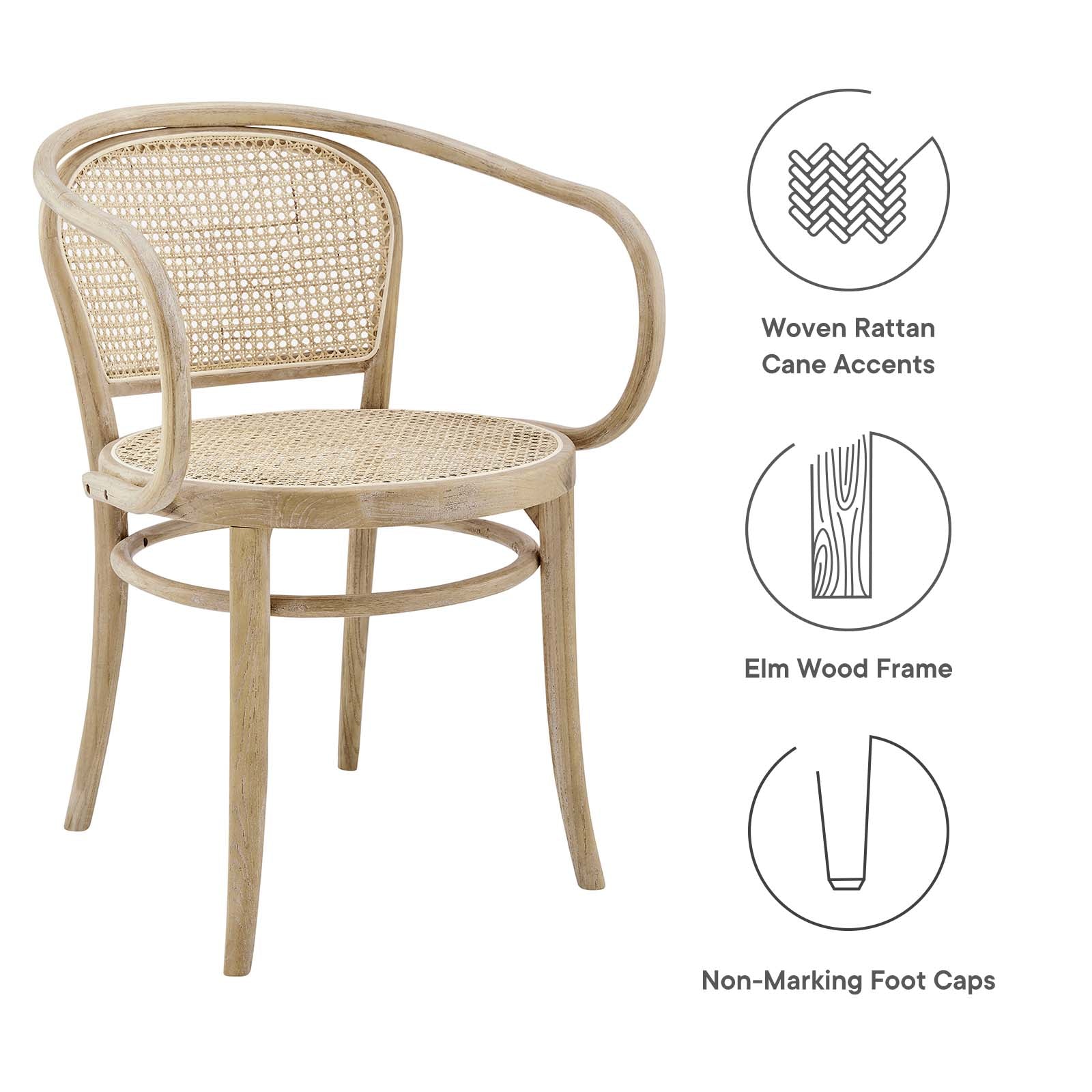 Oliana Wood Dining Armchair-Dining Chair-Modway-Wall2Wall Furnishings