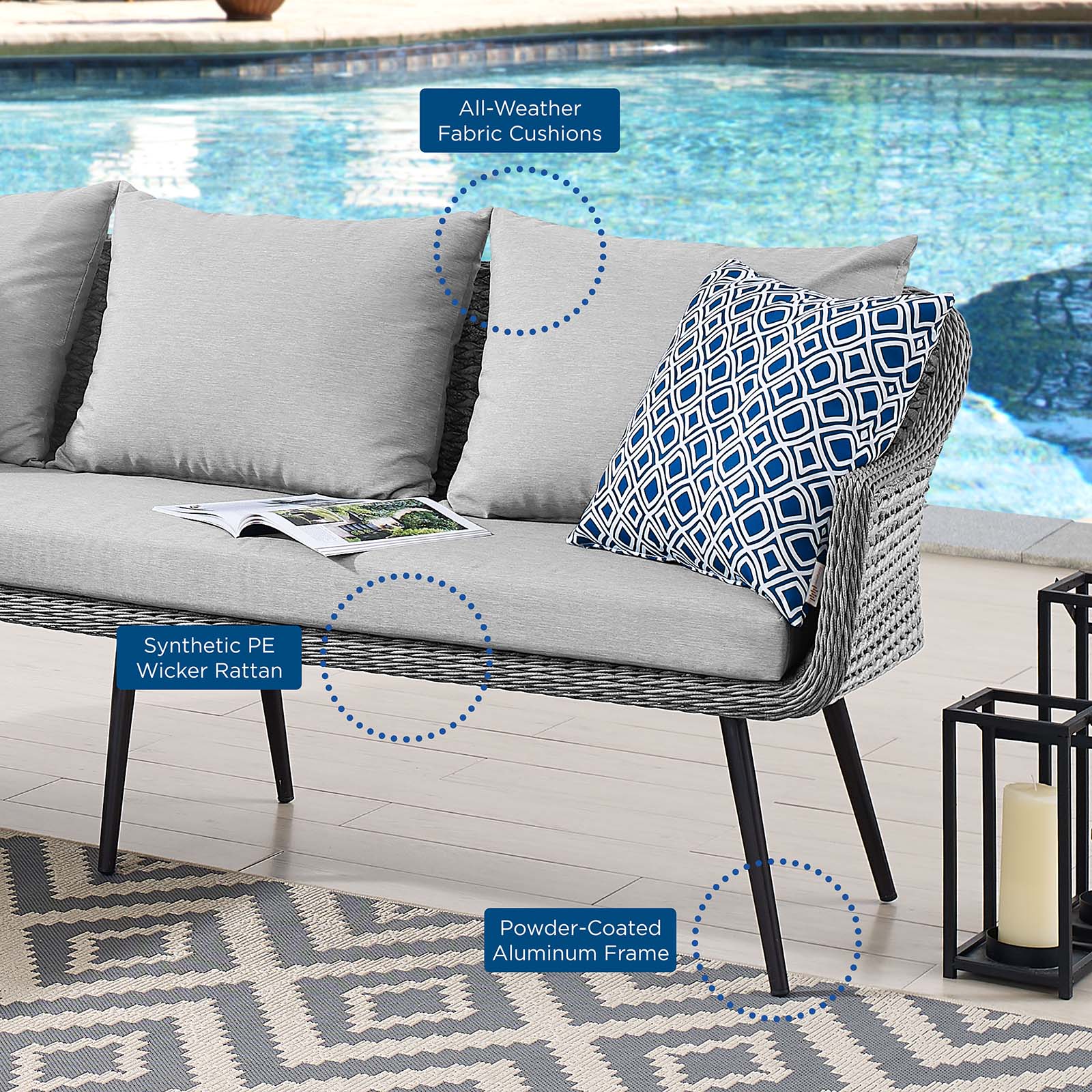Endeavor Outdoor Patio Wicker Rattan Sectional Sofa-Outdoor Sectional-Modway-Wall2Wall Furnishings