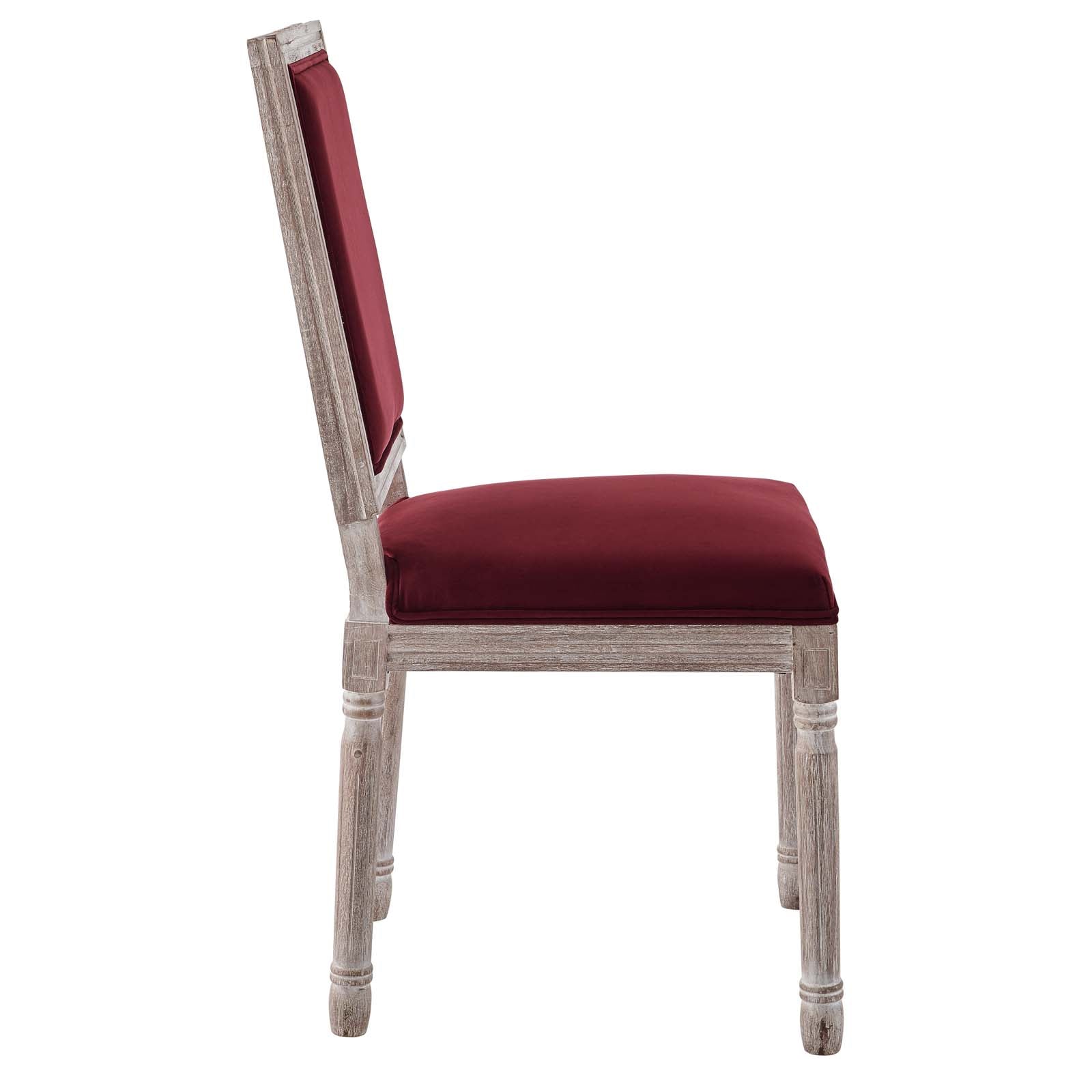 Court French Vintage Performance Velvet Dining Side Chair-Dining Chair-Modway-Wall2Wall Furnishings