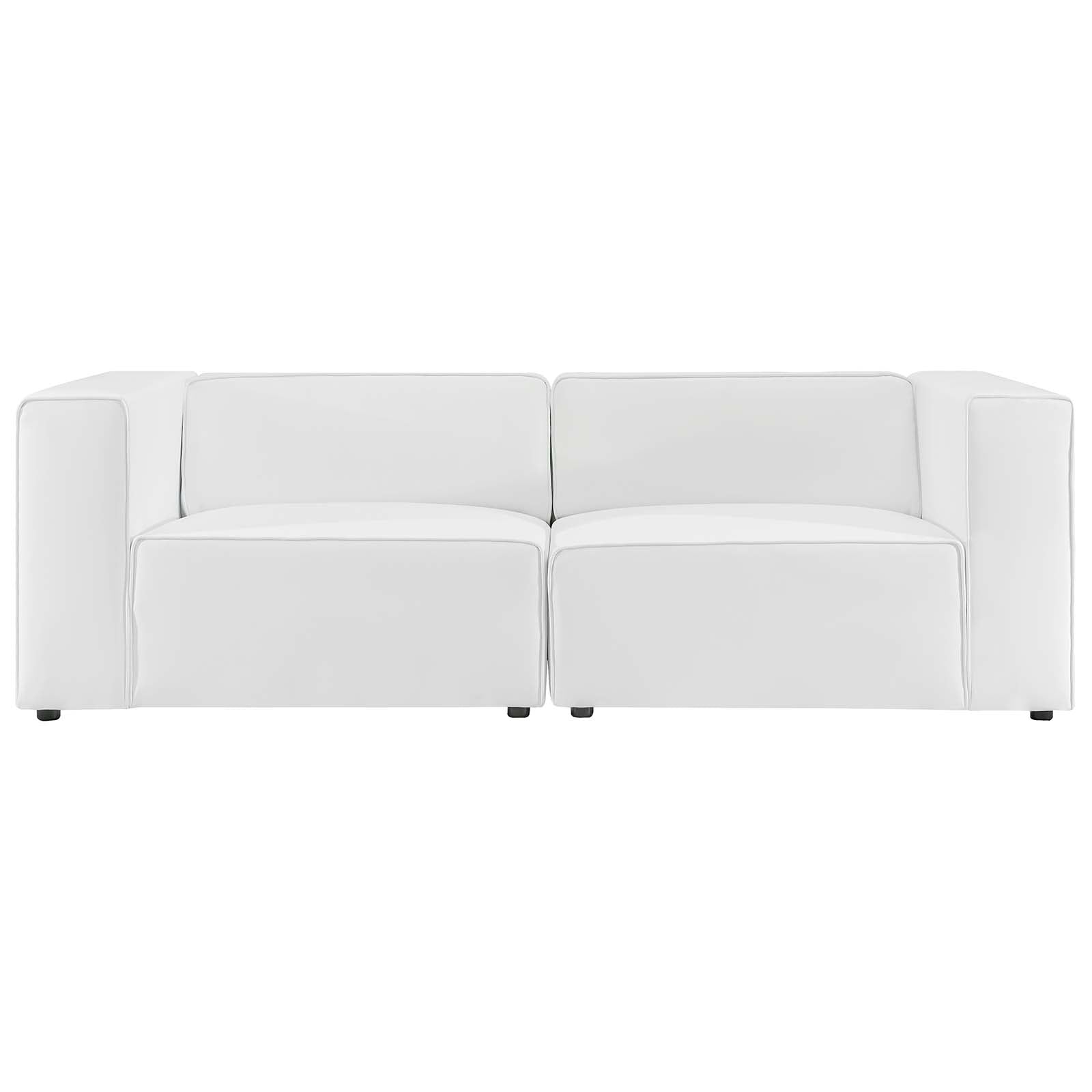 Mingle Vegan Leather 2-Piece Sectional Sofa Loveseat-Loveseat-Modway-Wall2Wall Furnishings