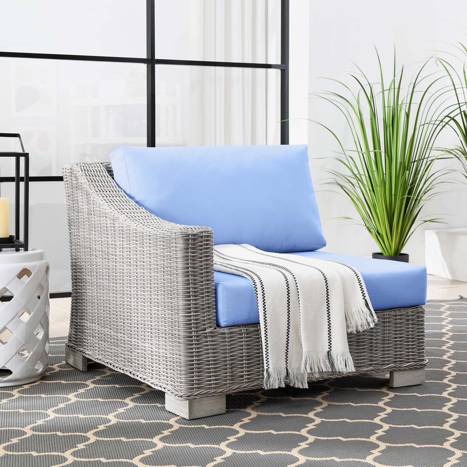Conway Outdoor Patio Wicker Rattan Left-Arm Chair-Outdoor Chair-Modway-Wall2Wall Furnishings