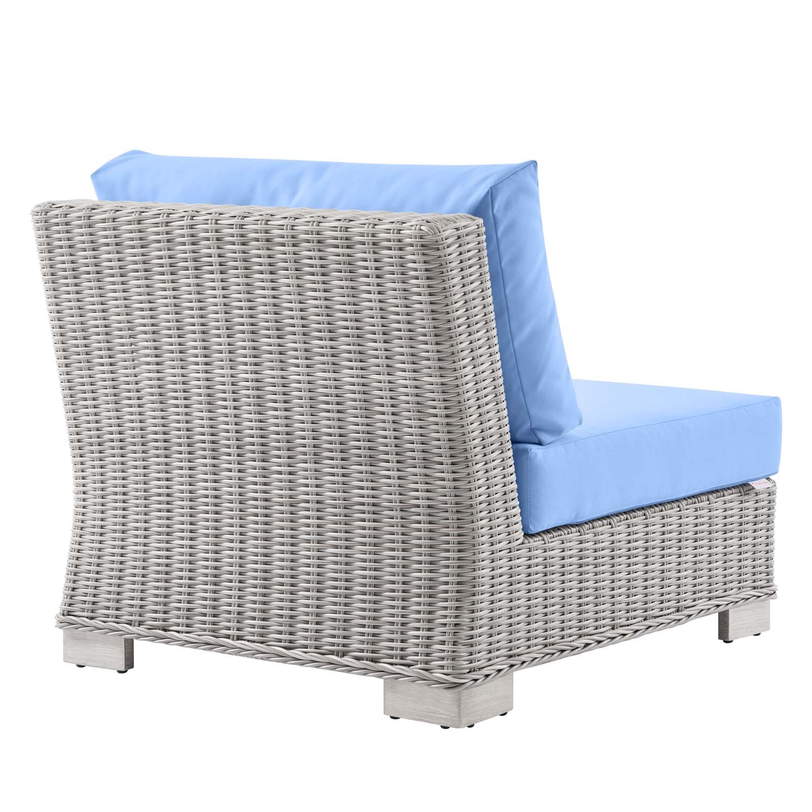 Conway Outdoor Patio Wicker Rattan Armless Chair-Outdoor Chair-Modway-Wall2Wall Furnishings
