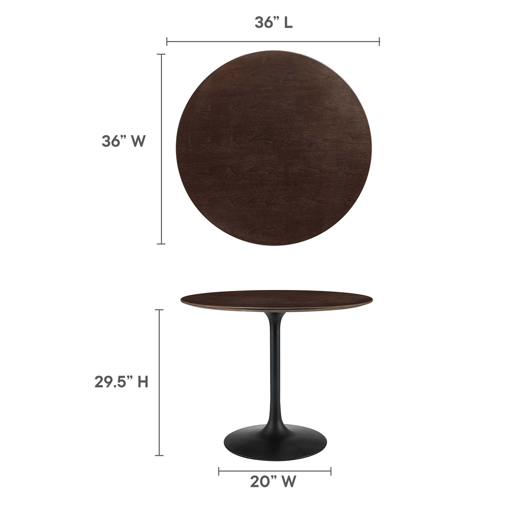 Lippa 36" Round Wood Dining Table