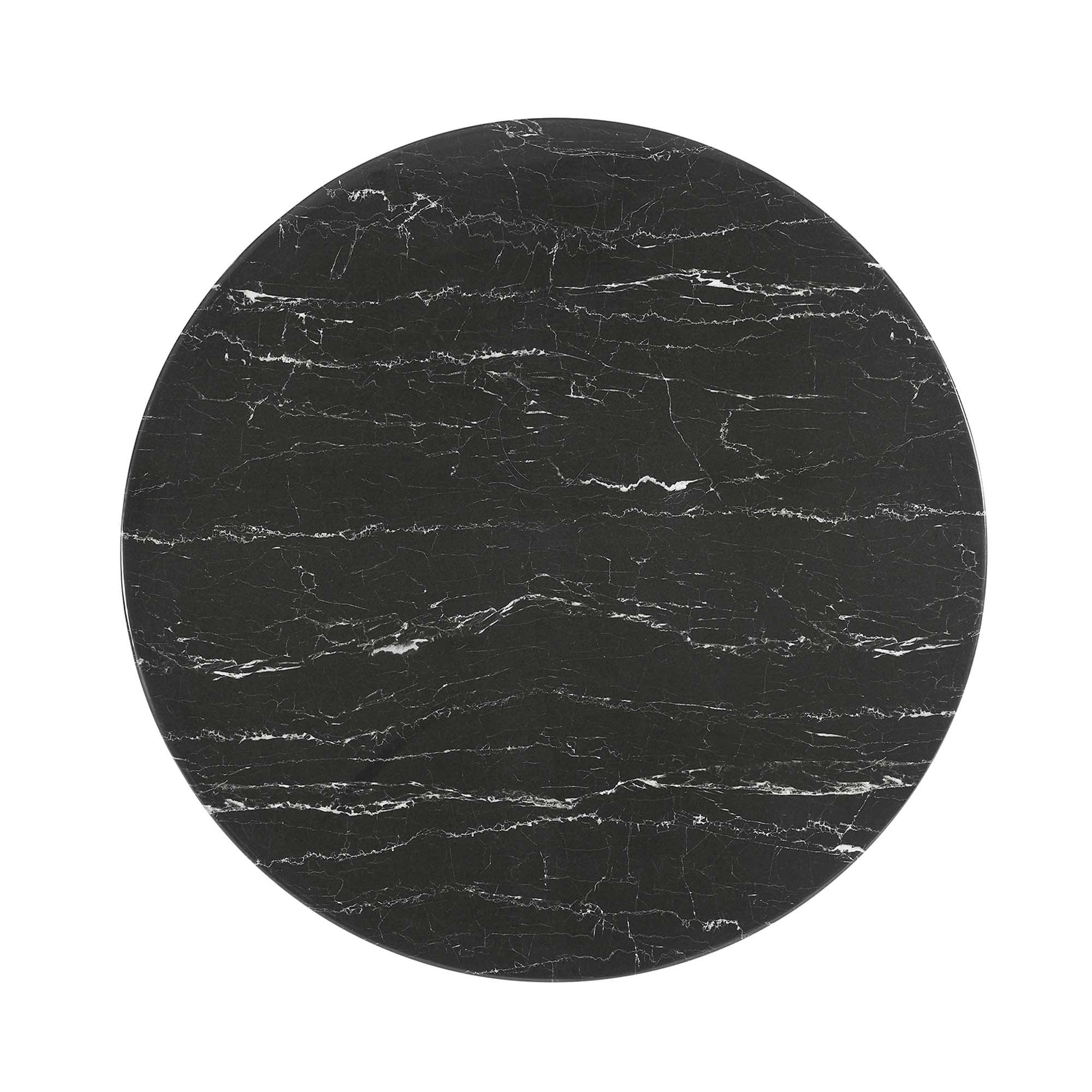 Lippa 40" Round Faux Marble Dining Table