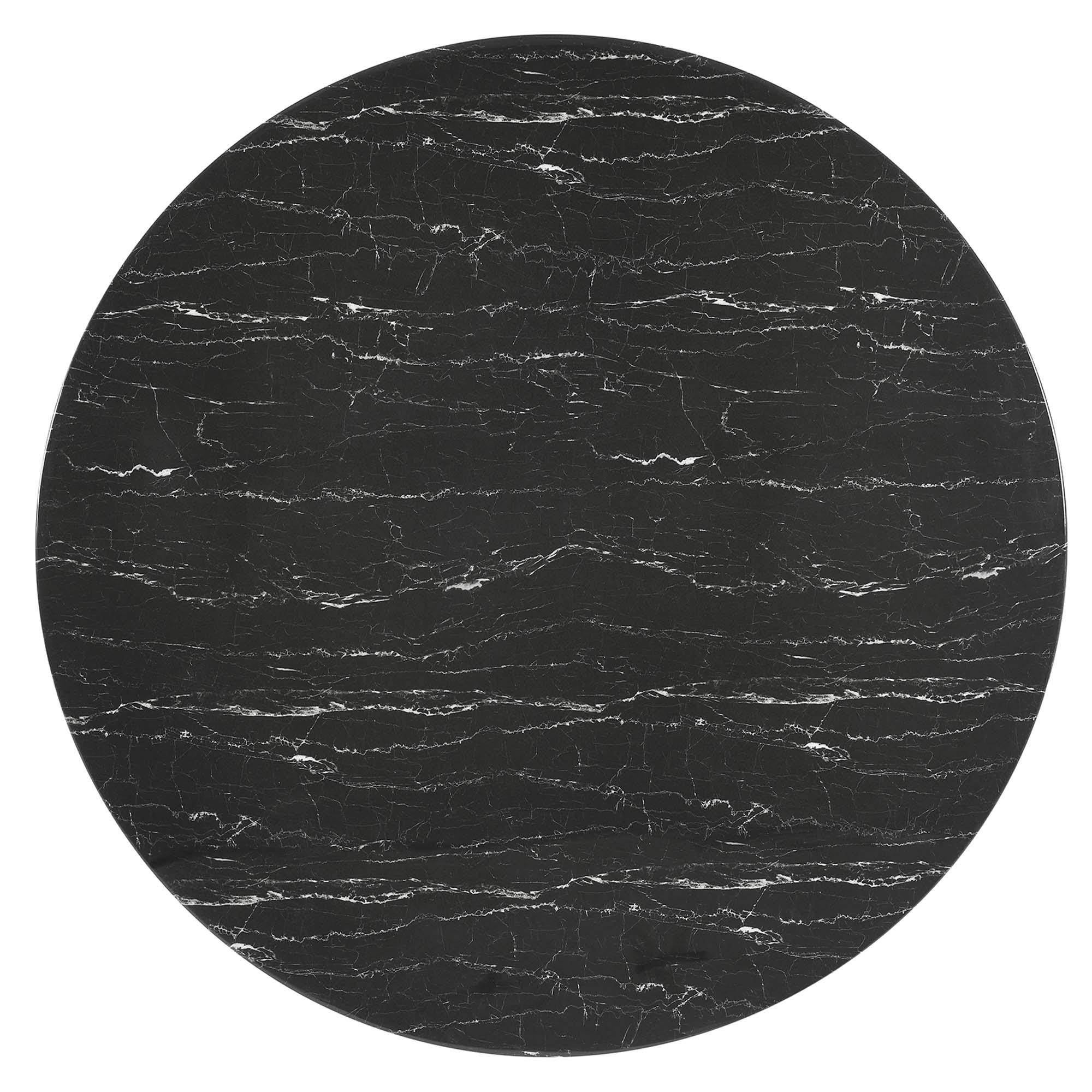Lippa 60" Round Faux Marble Dining Table
