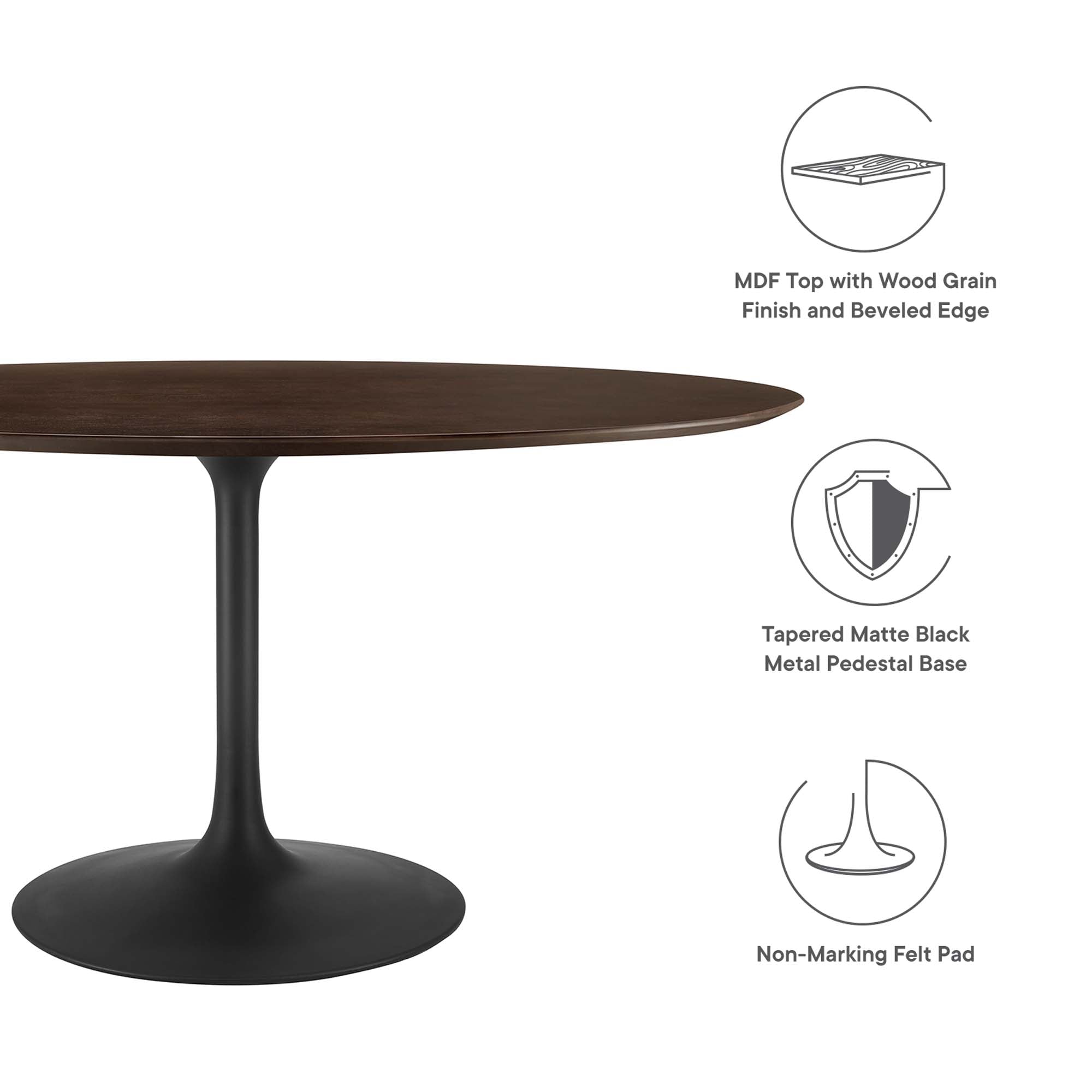 Lippa 60" Oval Wood Dining Table