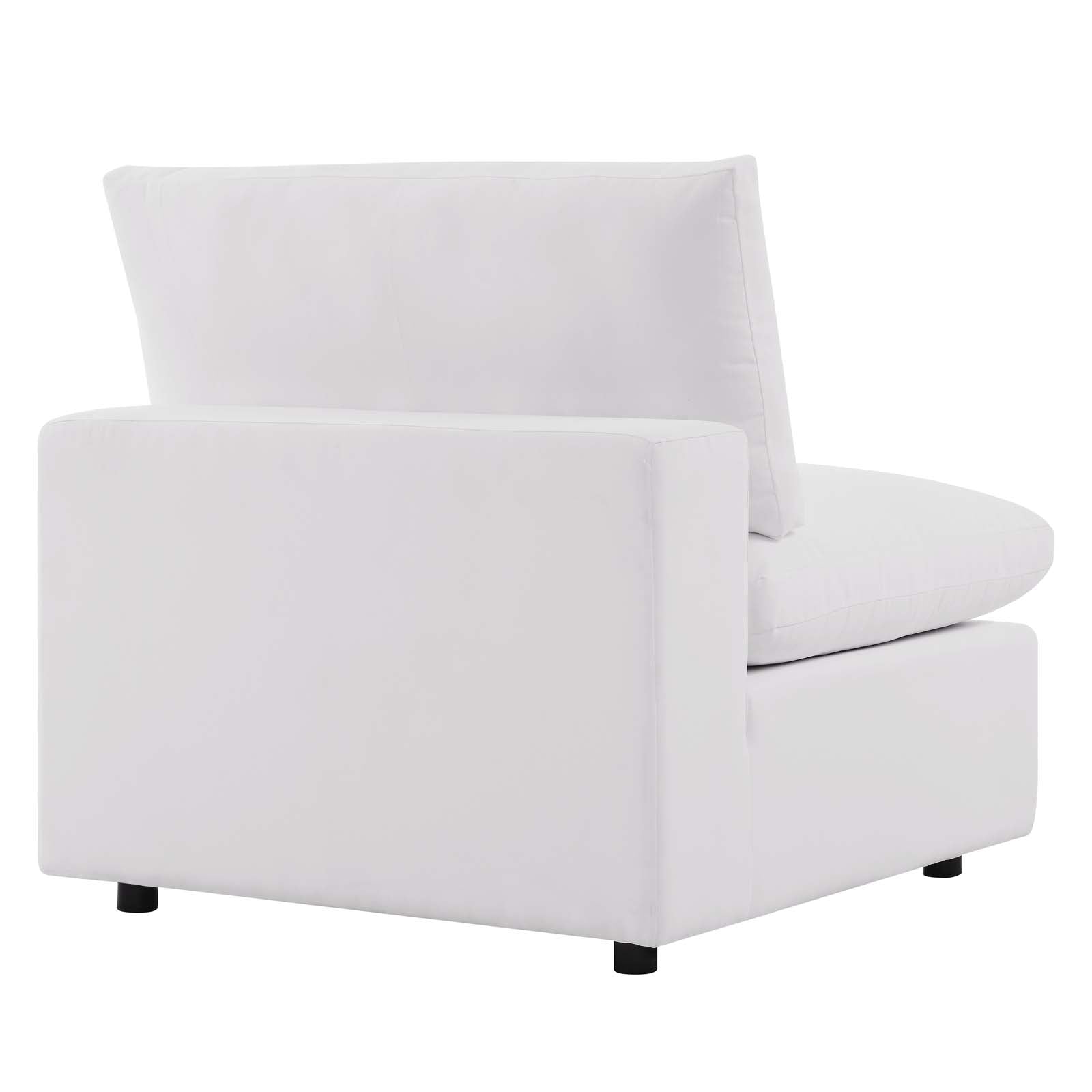 Commix Overstuffed Outdoor Patio Armless Chair-Outdoor Chair-Modway-Wall2Wall Furnishings