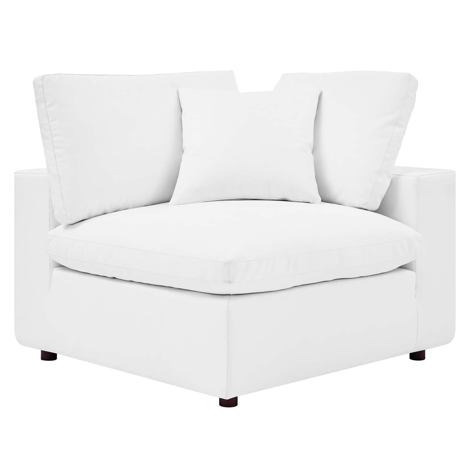 Commix Down Filled Overstuffed Vegan Leather Loveseat-Loveseat-Modway-Wall2Wall Furnishings