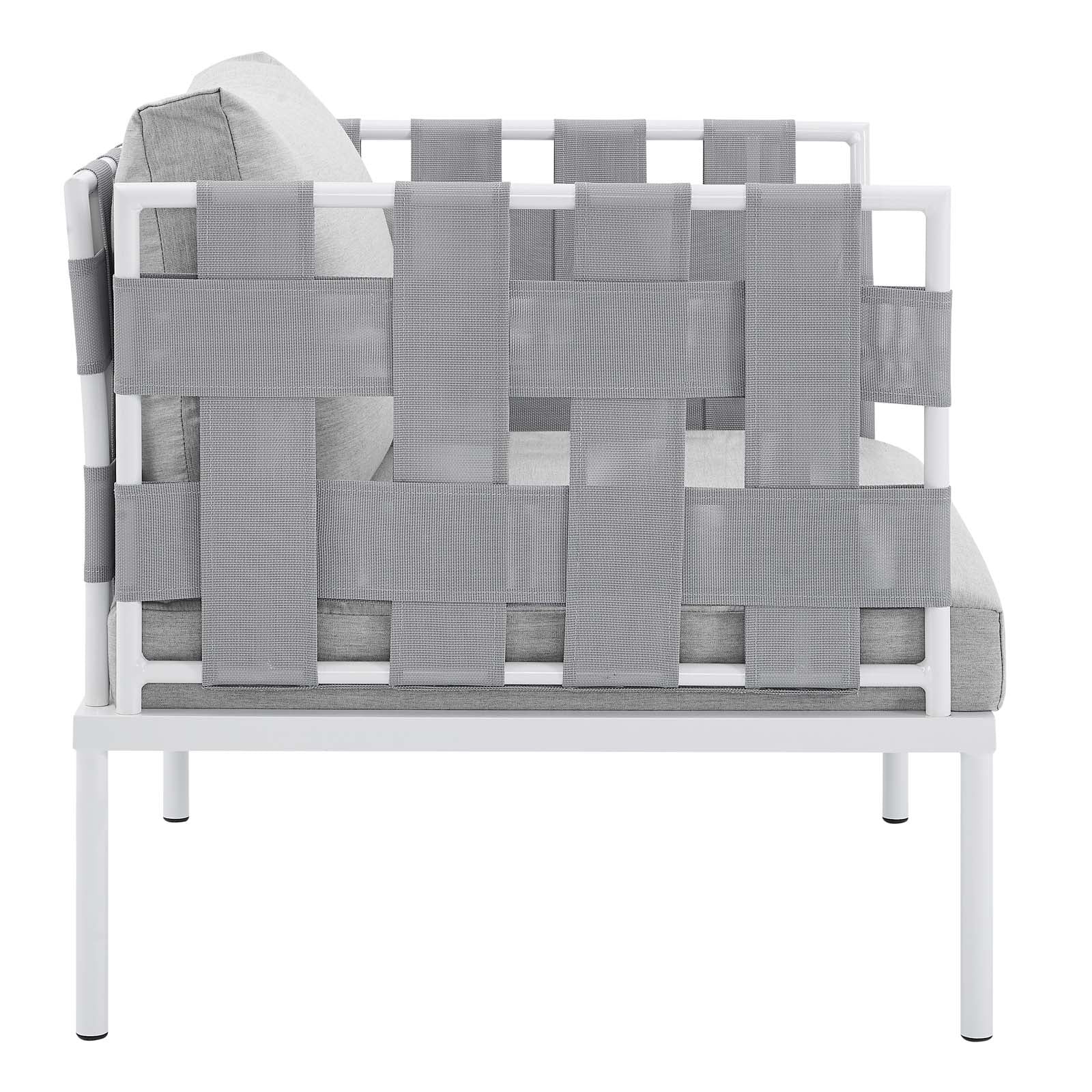 Harmony 5-Piece Sunbrella® Outdoor Patio Aluminum Furniture Set-Outdoor Set-Modway-Wall2Wall Furnishings