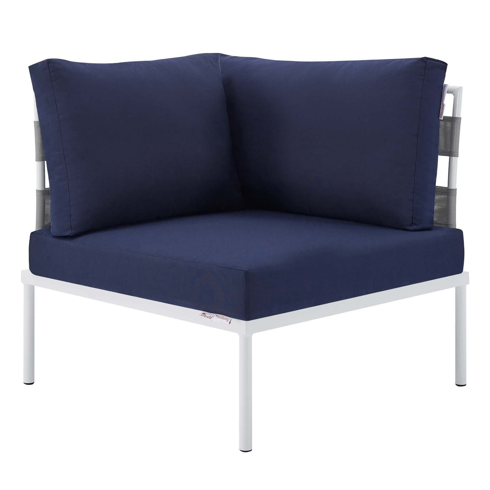 Harmony 8-Piece Sunbrella® Outdoor Patio All Mesh Sectional Sofa Set-Outdoor Set-Modway-Wall2Wall Furnishings