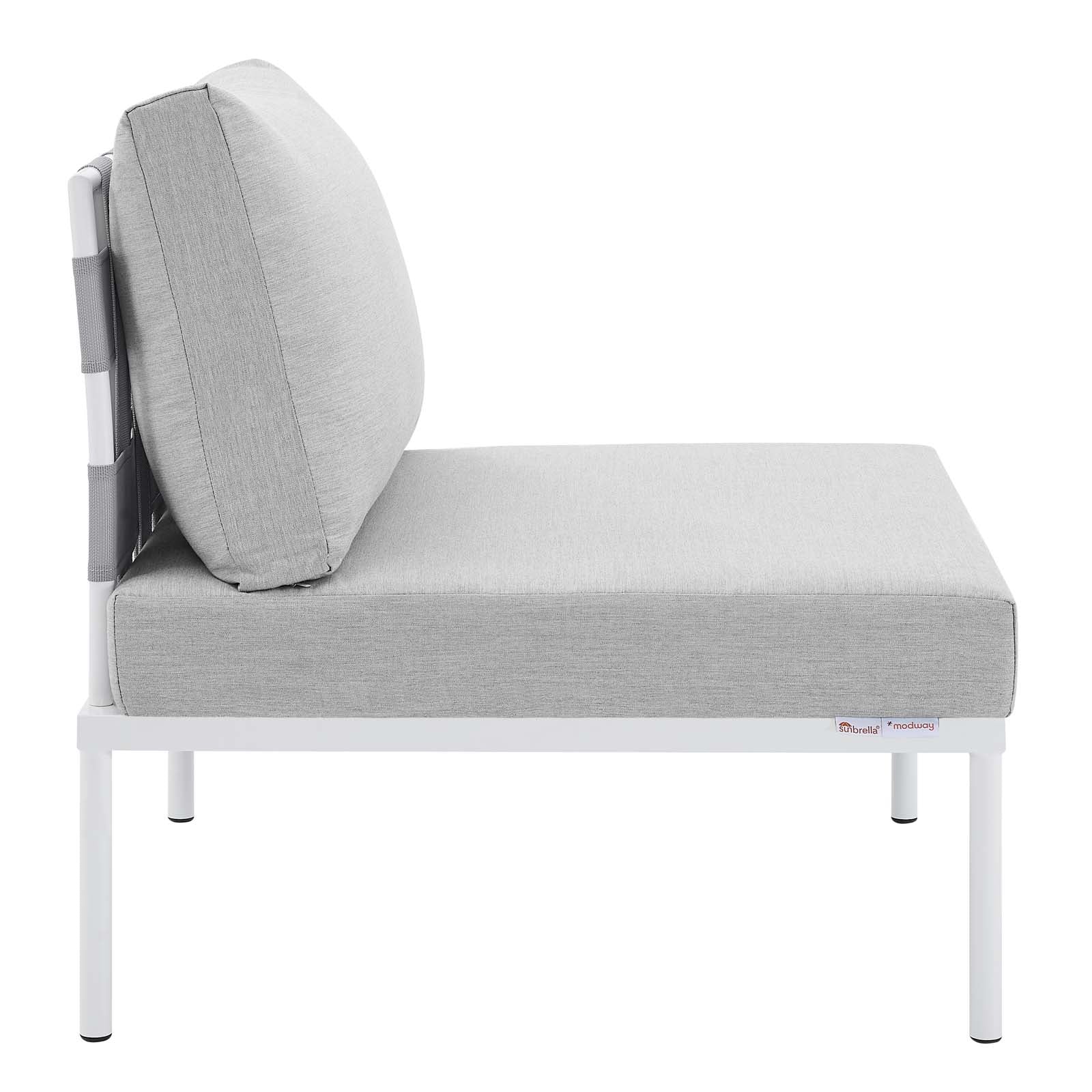 Harmony 8-Piece Sunbrella® Outdoor Patio Aluminum Sectional Sofa Set-Outdoor Set-Modway-Wall2Wall Furnishings