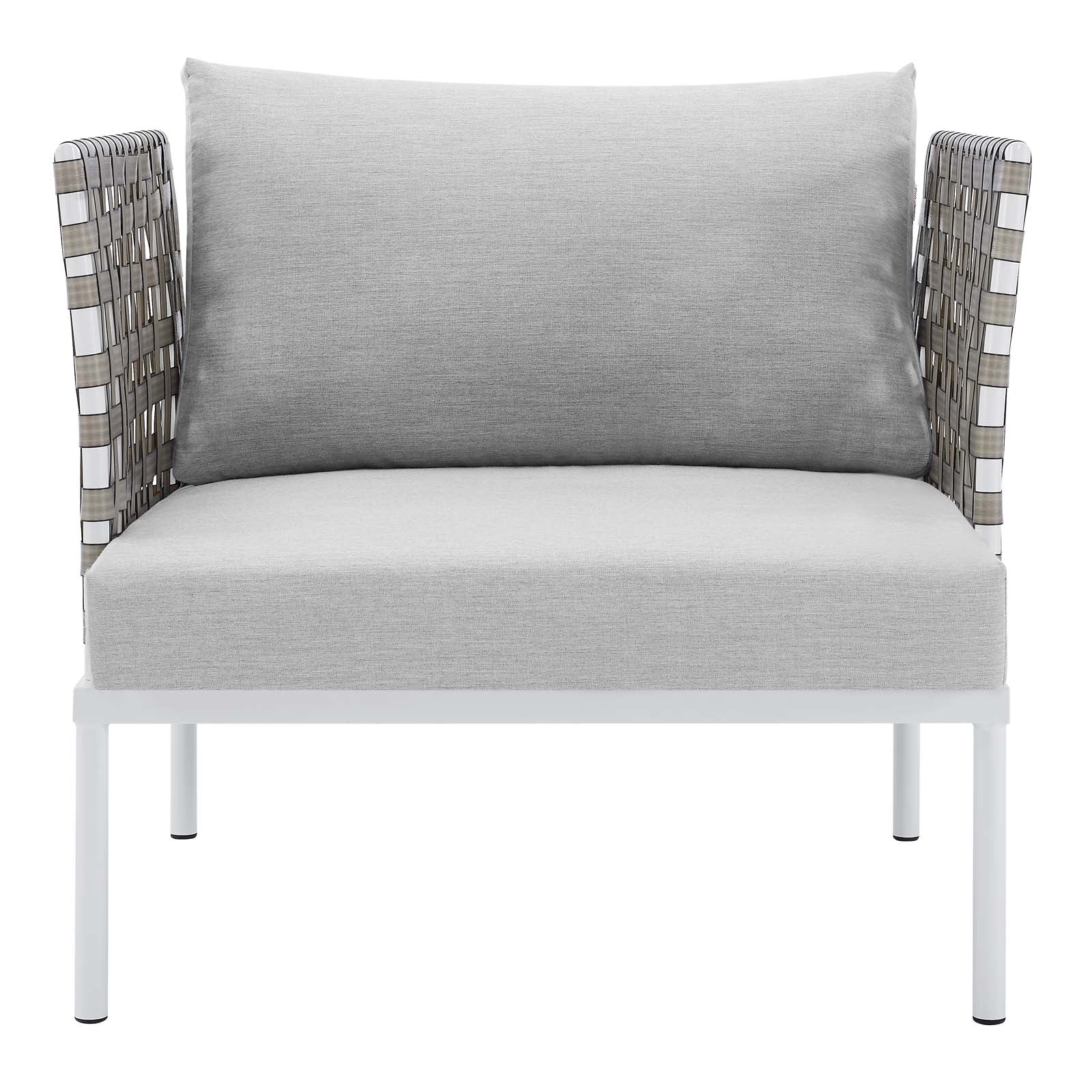 Harmony Sunbrella® Basket Weave Outdoor Patio Aluminum Armchair-Outdoor Chair-Modway-Wall2Wall Furnishings