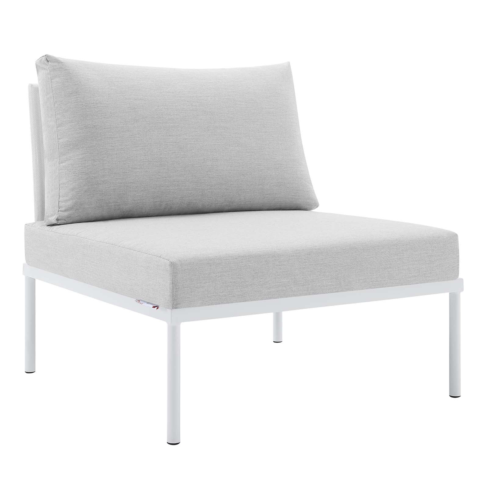 Harmony Sunbrella® Outdoor Patio Aluminum Armless Chair-Outdoor Chair-Modway-Wall2Wall Furnishings