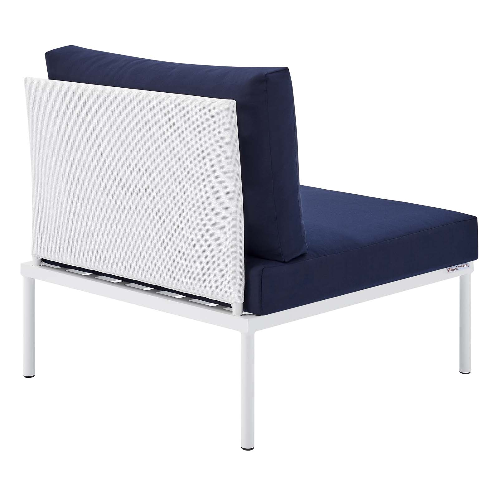 Harmony Sunbrella® Outdoor Patio Aluminum Armless Chair-Outdoor Chair-Modway-Wall2Wall Furnishings