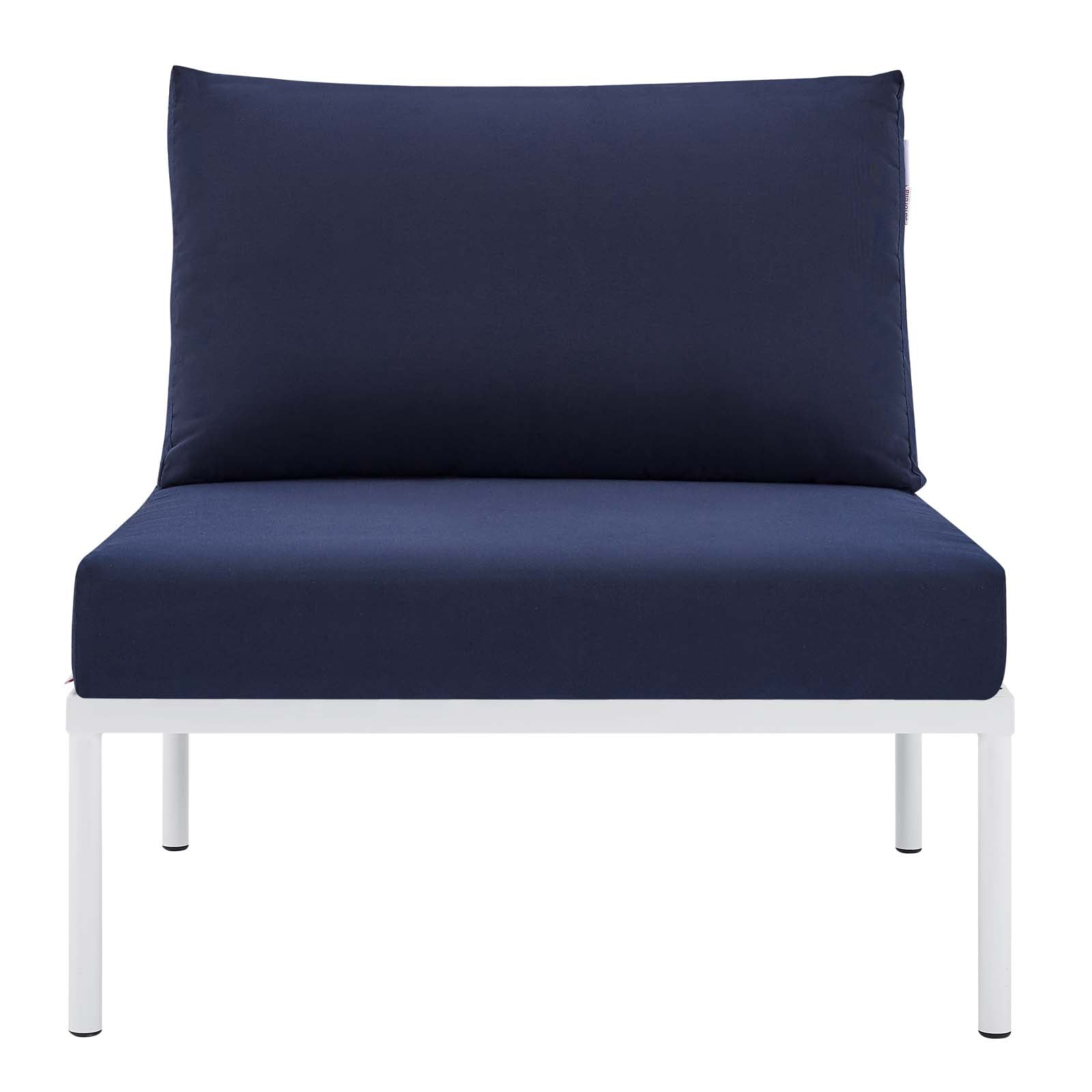 Harmony Sunbrella® Outdoor Patio Aluminum Armless Chair-Outdoor Armless Chair-Modway-Wall2Wall Furnishings