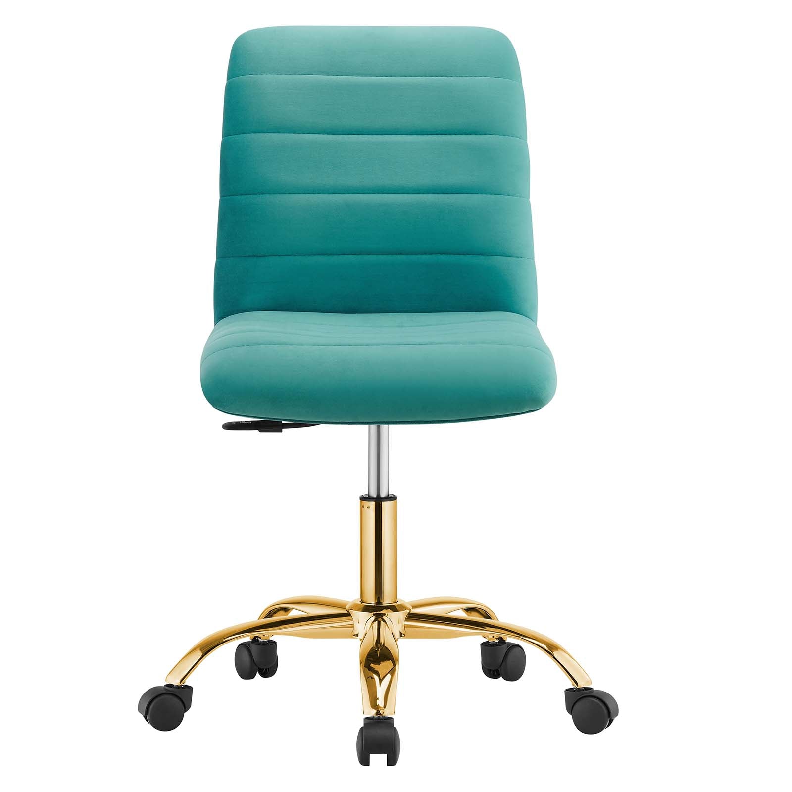 Ripple Armless Performance Velvet Office Chair-Desk Chair-Modway-Wall2Wall Furnishings