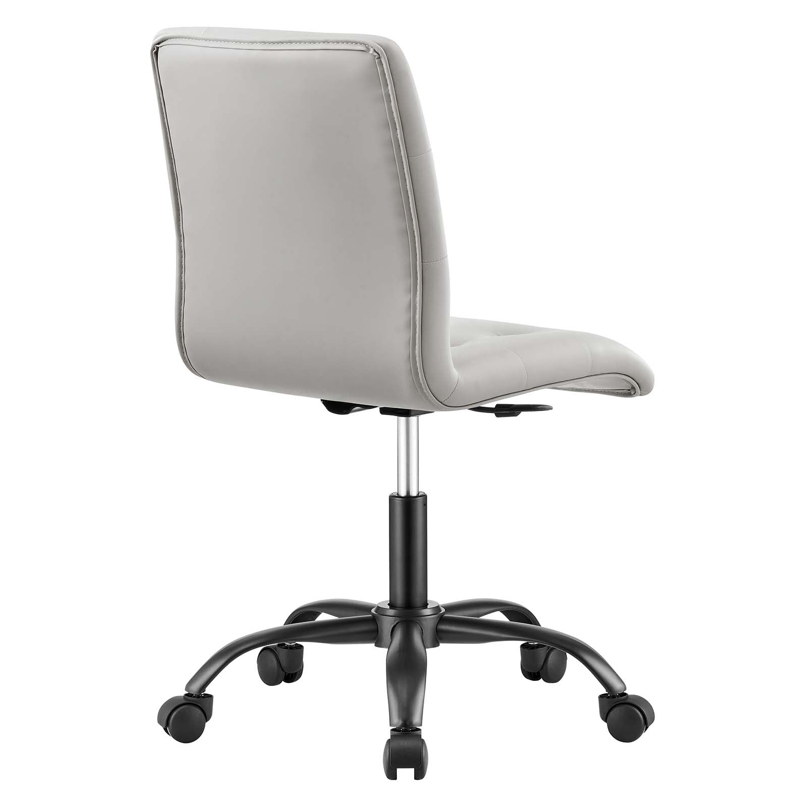 Prim Armless Vegan Leather Office Chair-Desk Chair-Modway-Wall2Wall Furnishings